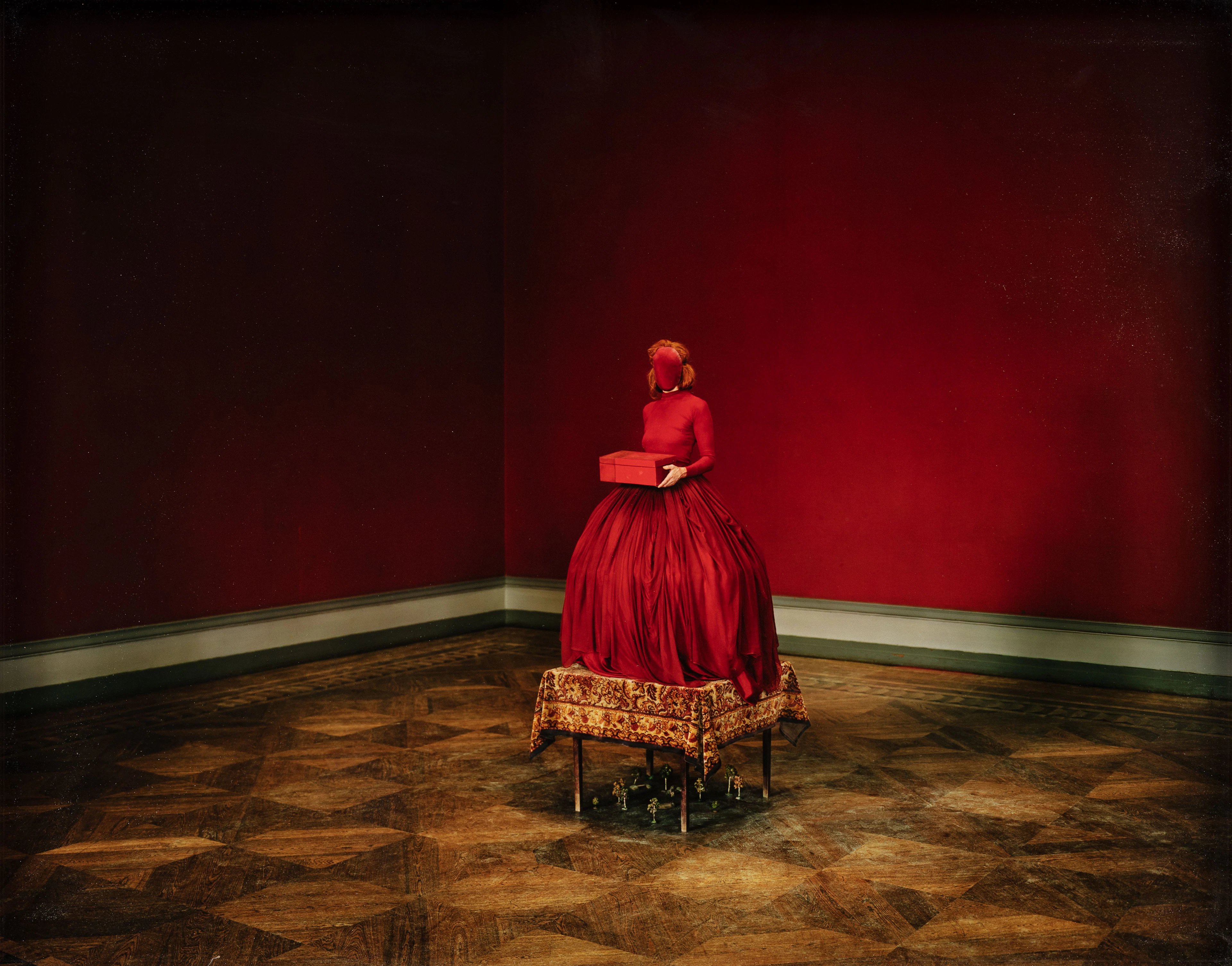 DENISE GRÜNSTEIN (F. 1950). "Red Cardinal". C-print monterad på aluminium. Utförd 2015.