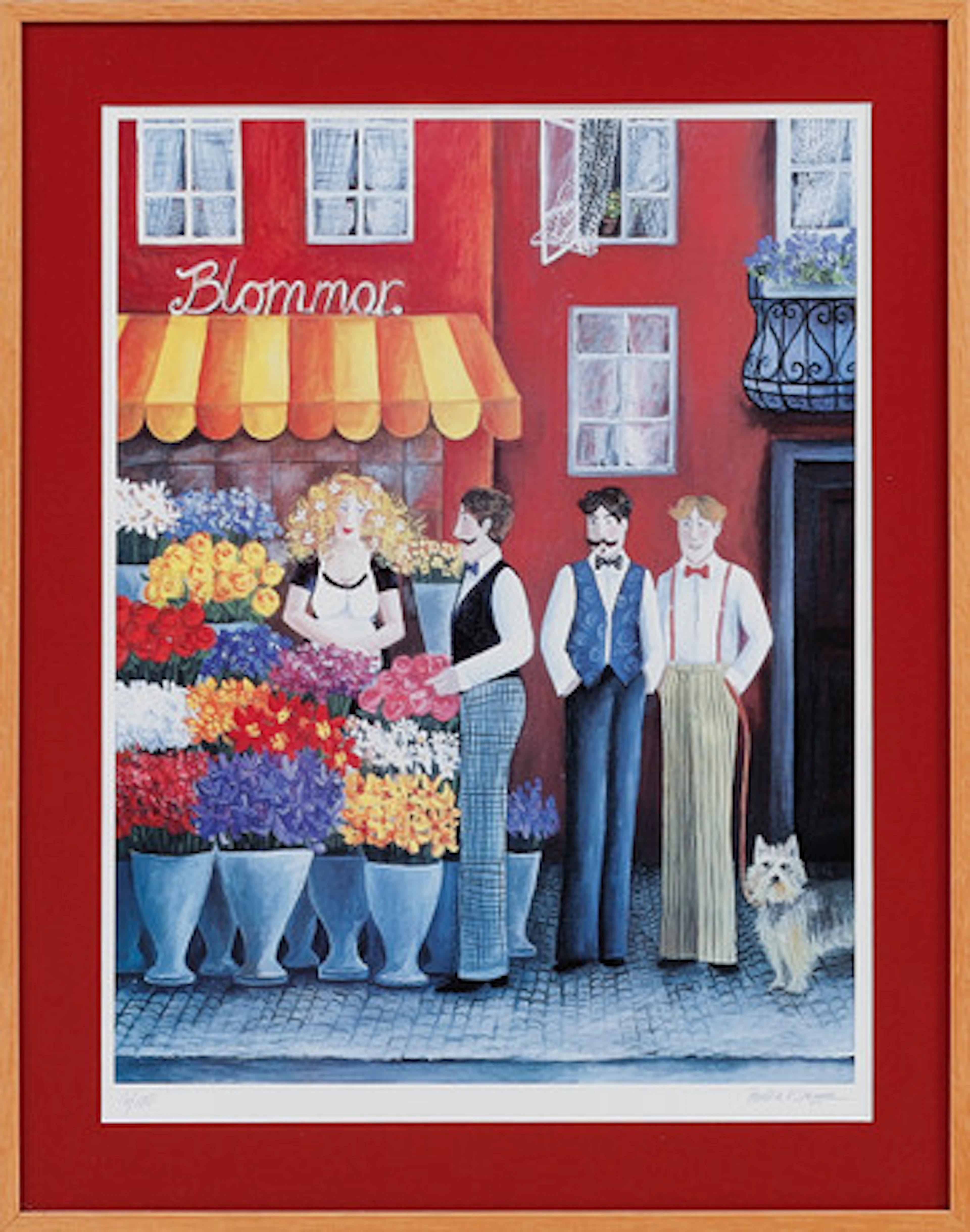 PERNILLA P STAPPE. Figurscen, färglitograf…