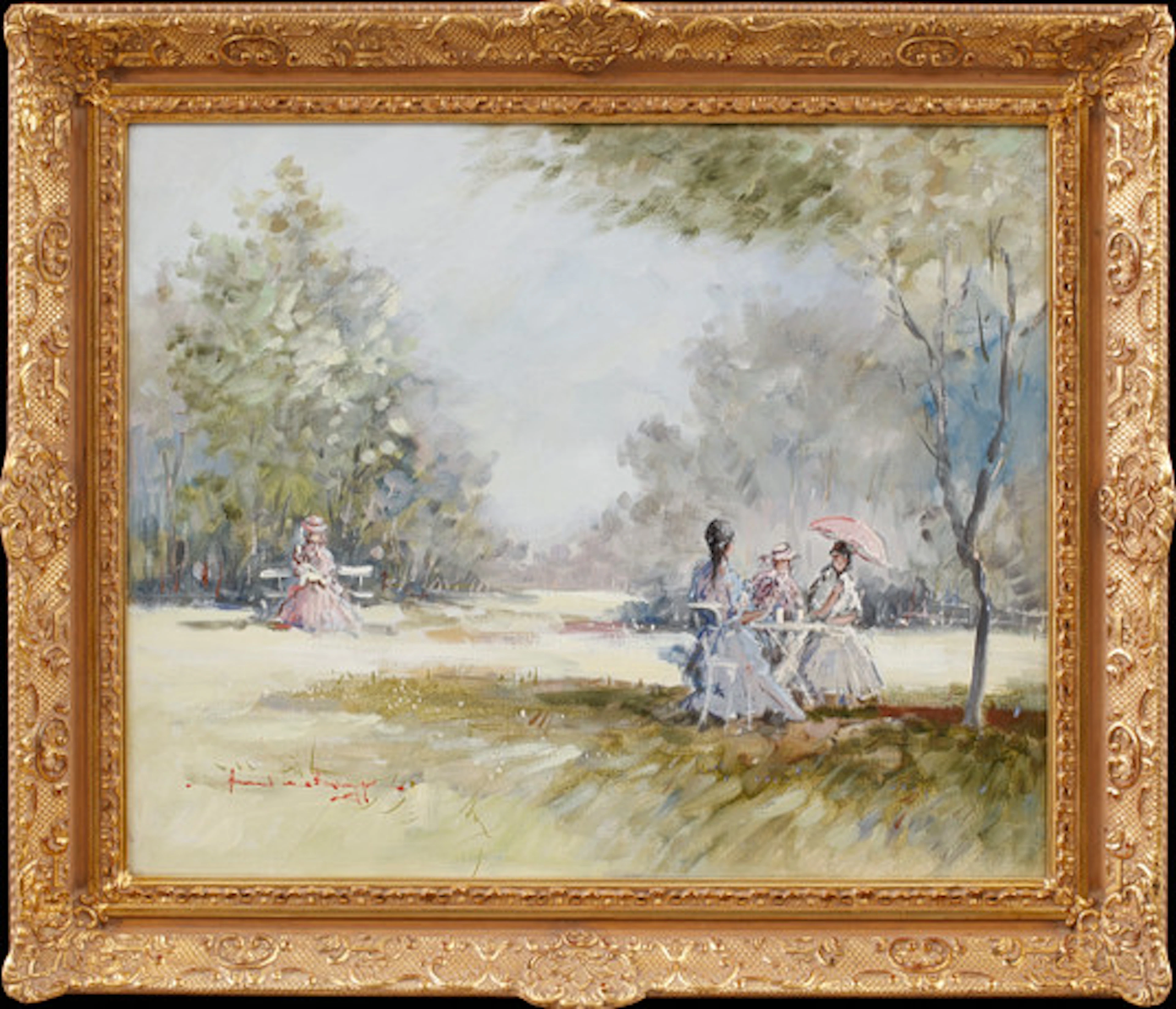 BEREND VAN DER BRUGGEN. Figurscen, olja på…