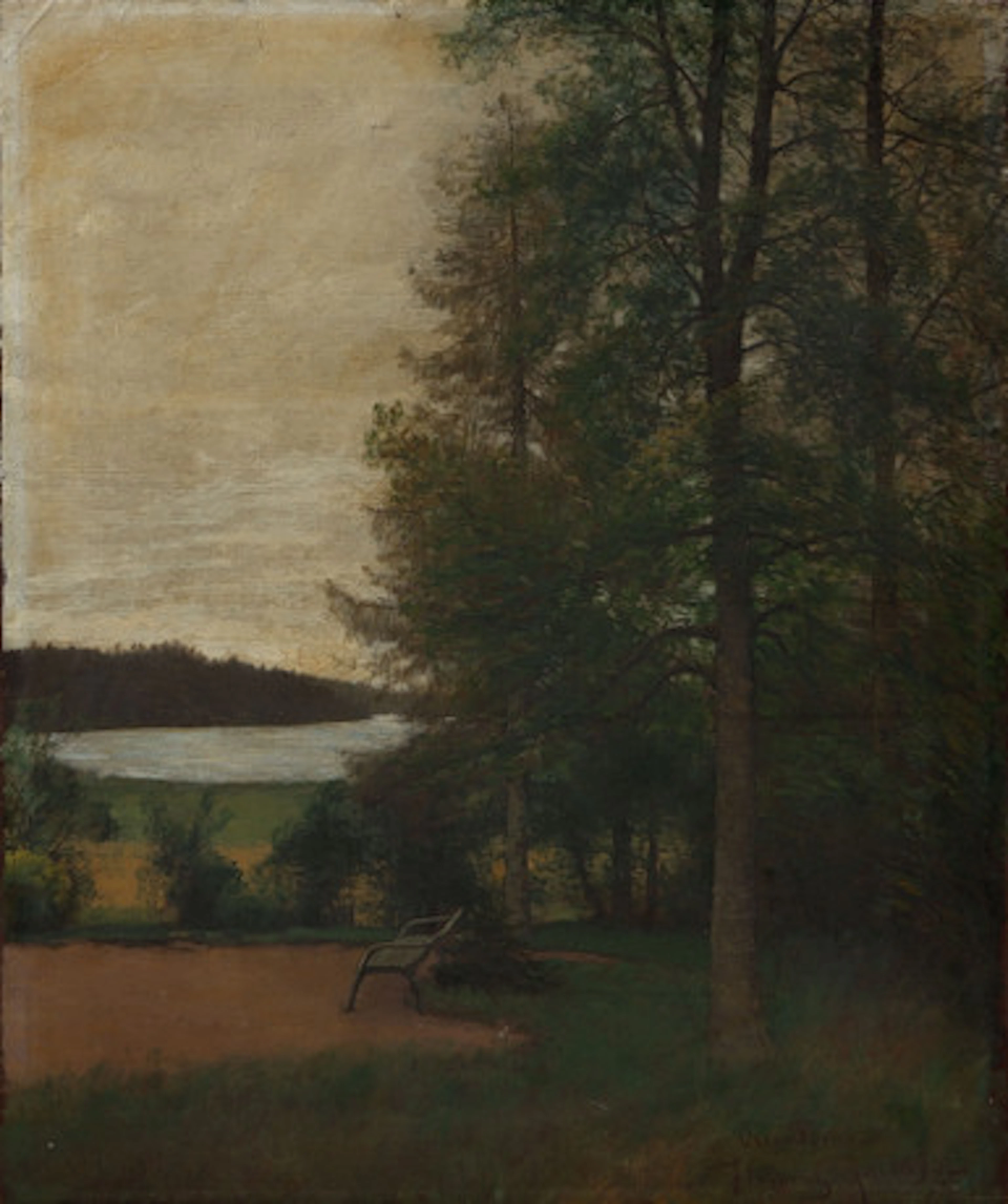 OSCAR TÖRNÅ. "Finspong Juli 1890", olja på…