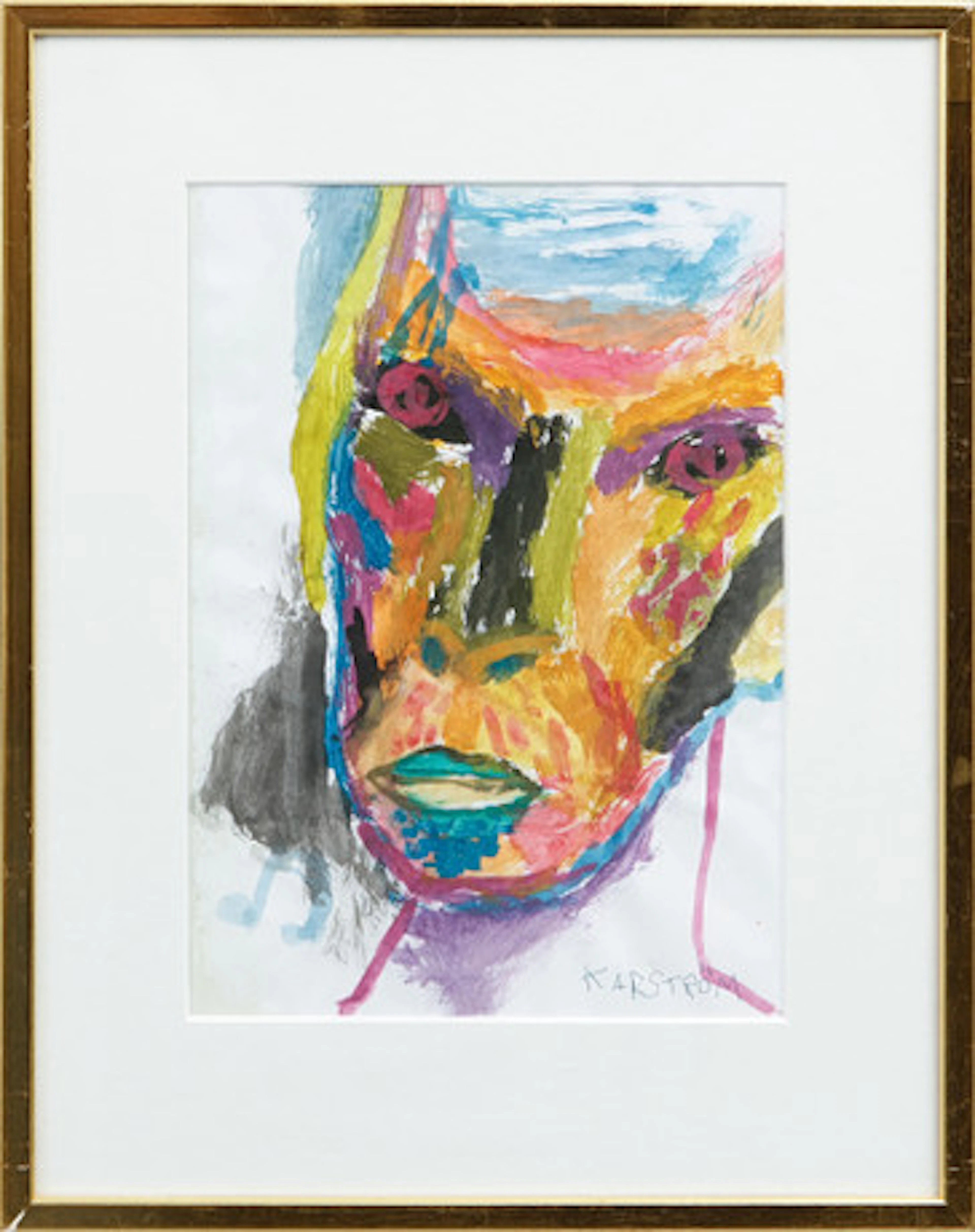 MAURITZ KARSTRÖM. Figurkomposition, akvare…