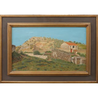 FRITZ HÖGBERG. "Landskap Collioure", olja på duk, signerad.