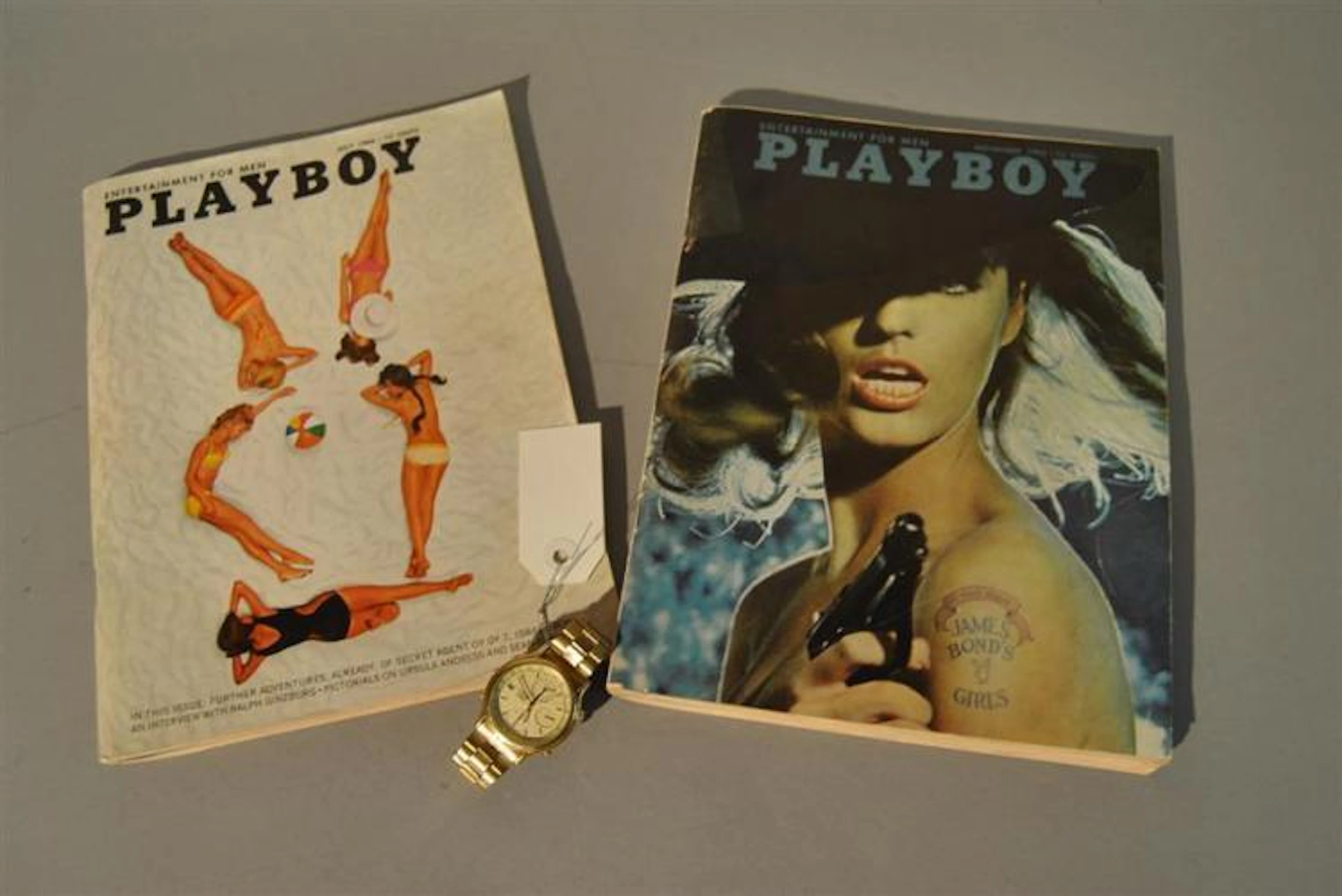 Two Playboy magazines dated 1965 an 1966 together with a Seiko Gentleman's watch