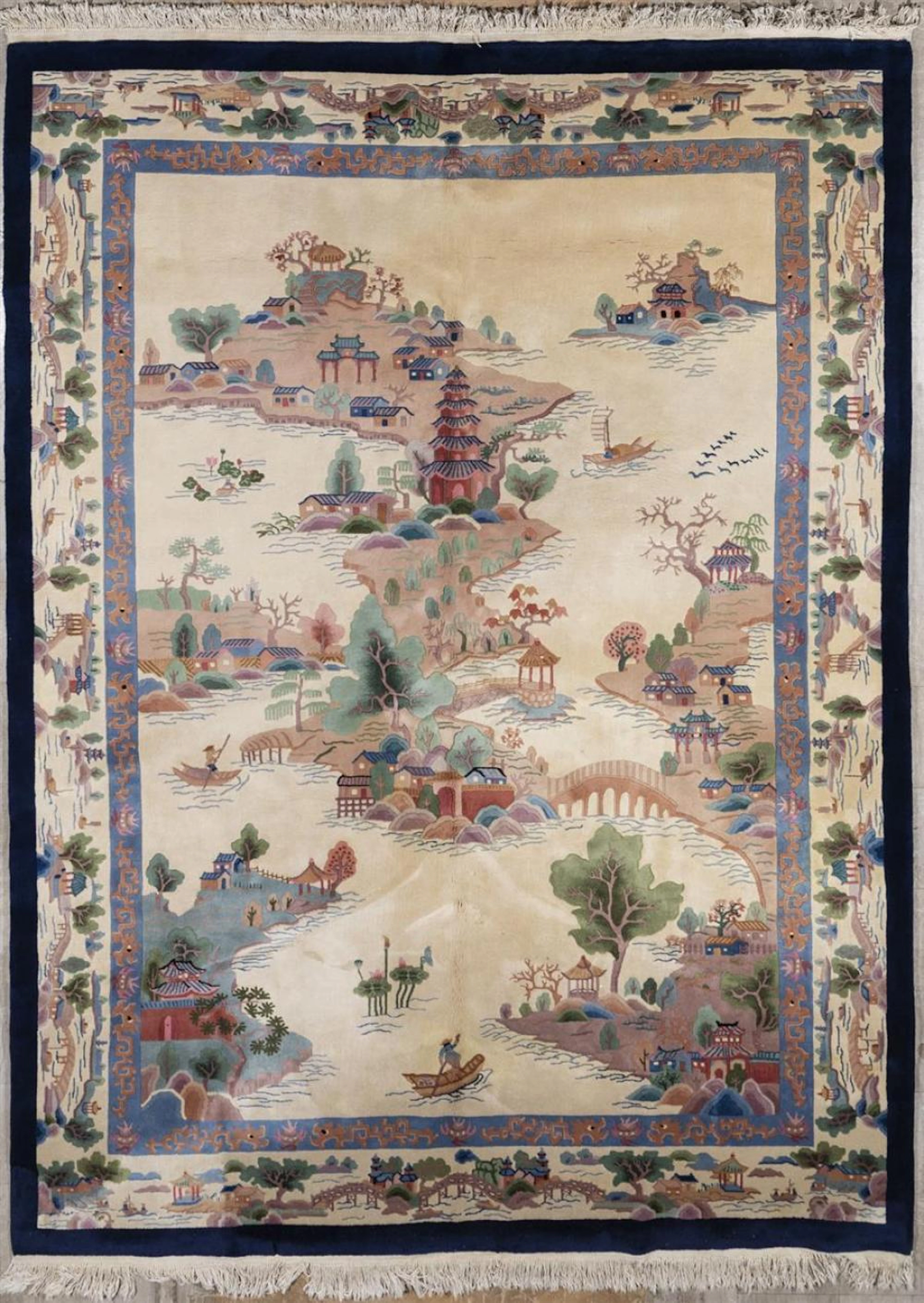 Chinese Sculpted Room Rug