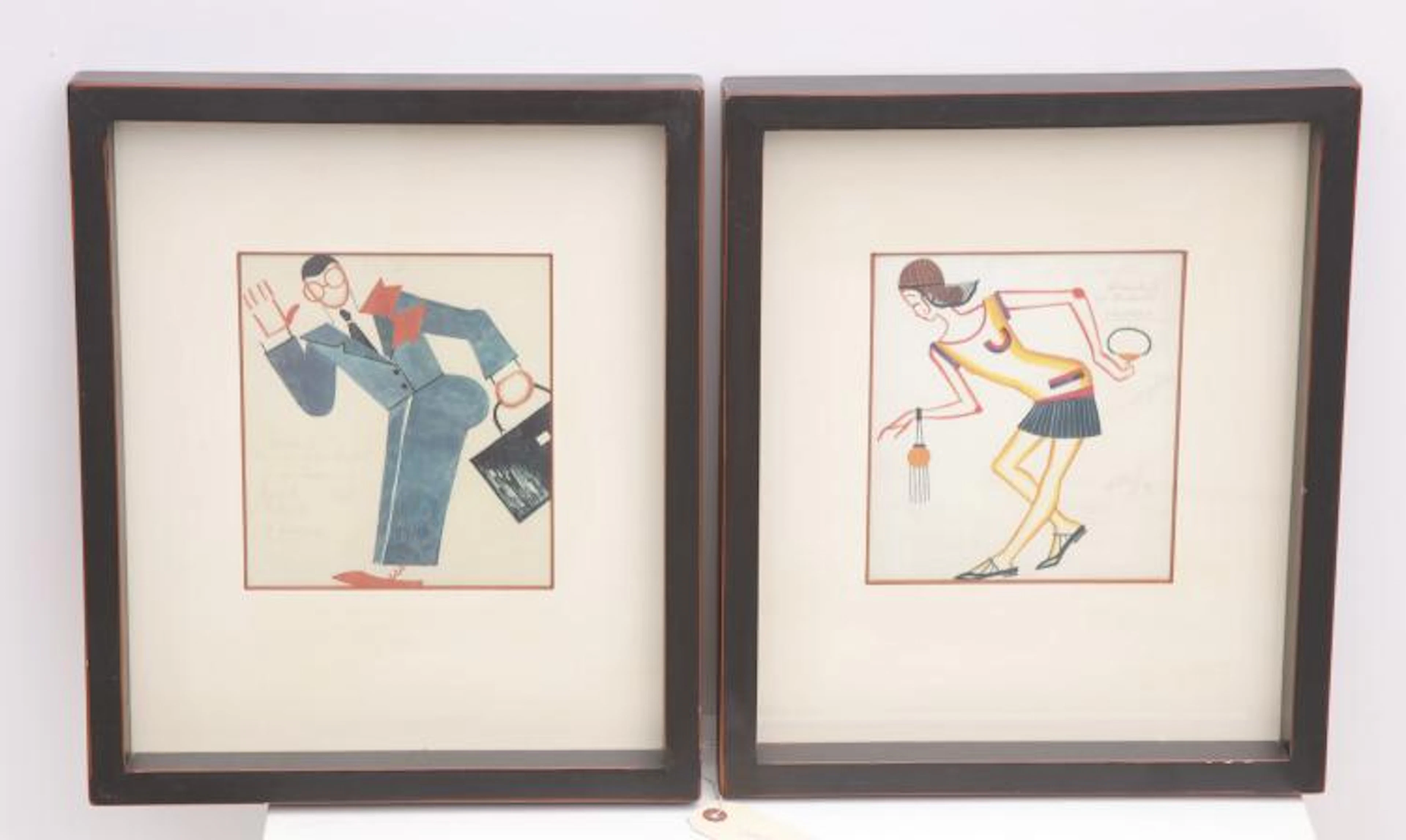 After Tatiana Bruni, pair costume design prints