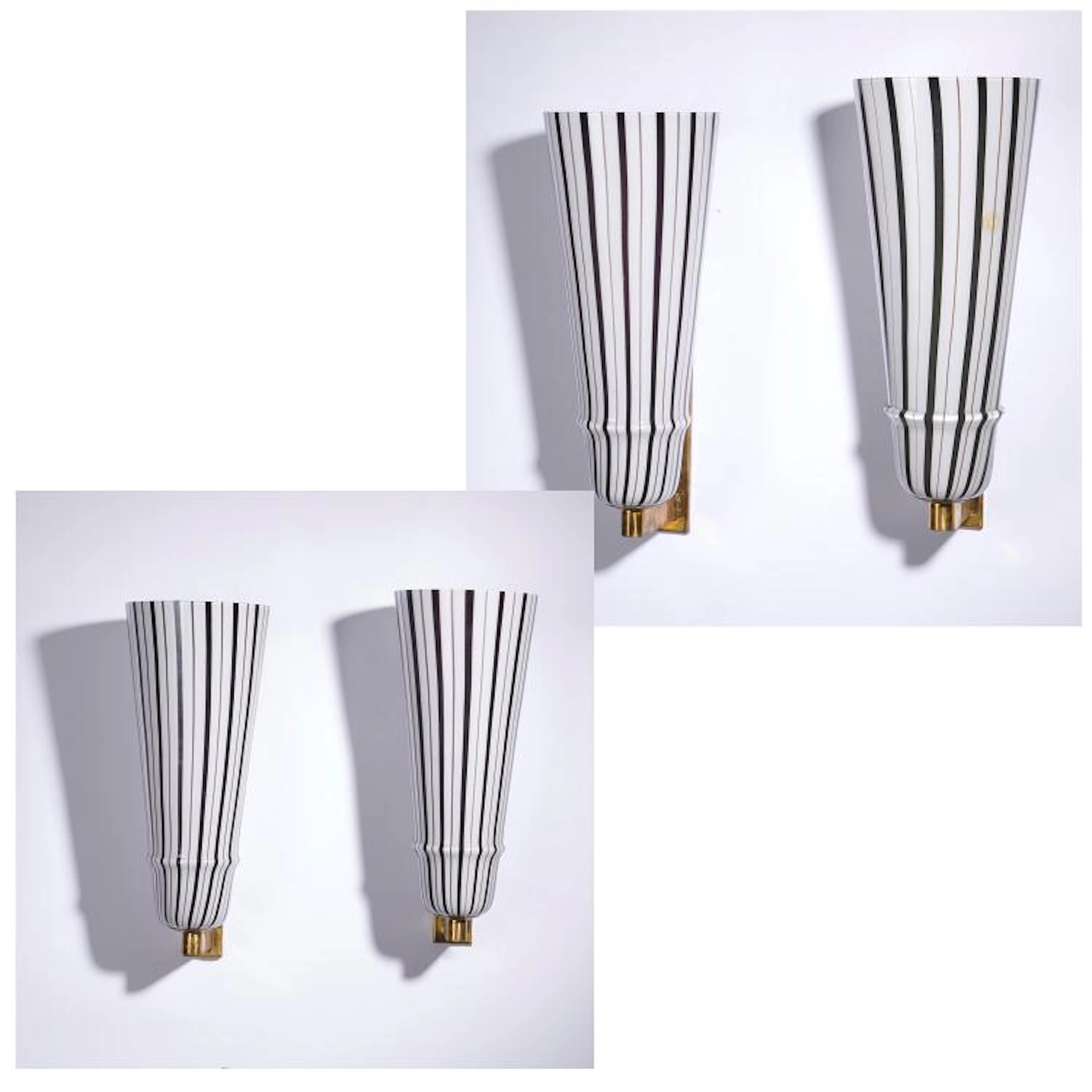 (4) Large Venetian glass sconces