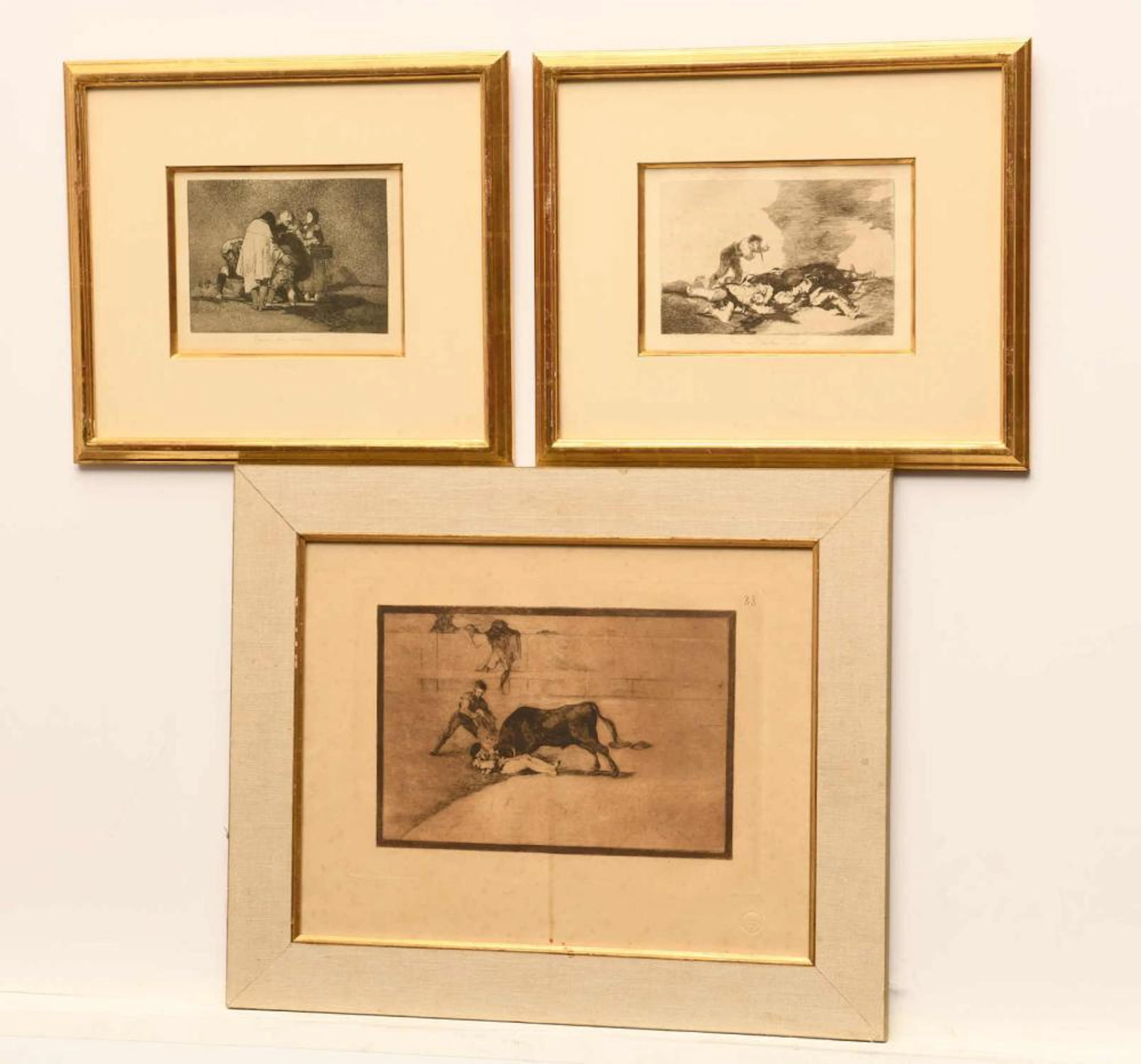 Francisco Goya, (3) etchings