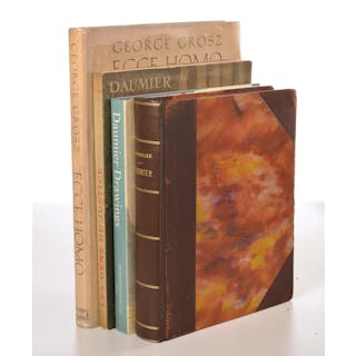 BOOKS: (4) Vols, Daumier & Grosz Ecce Homo