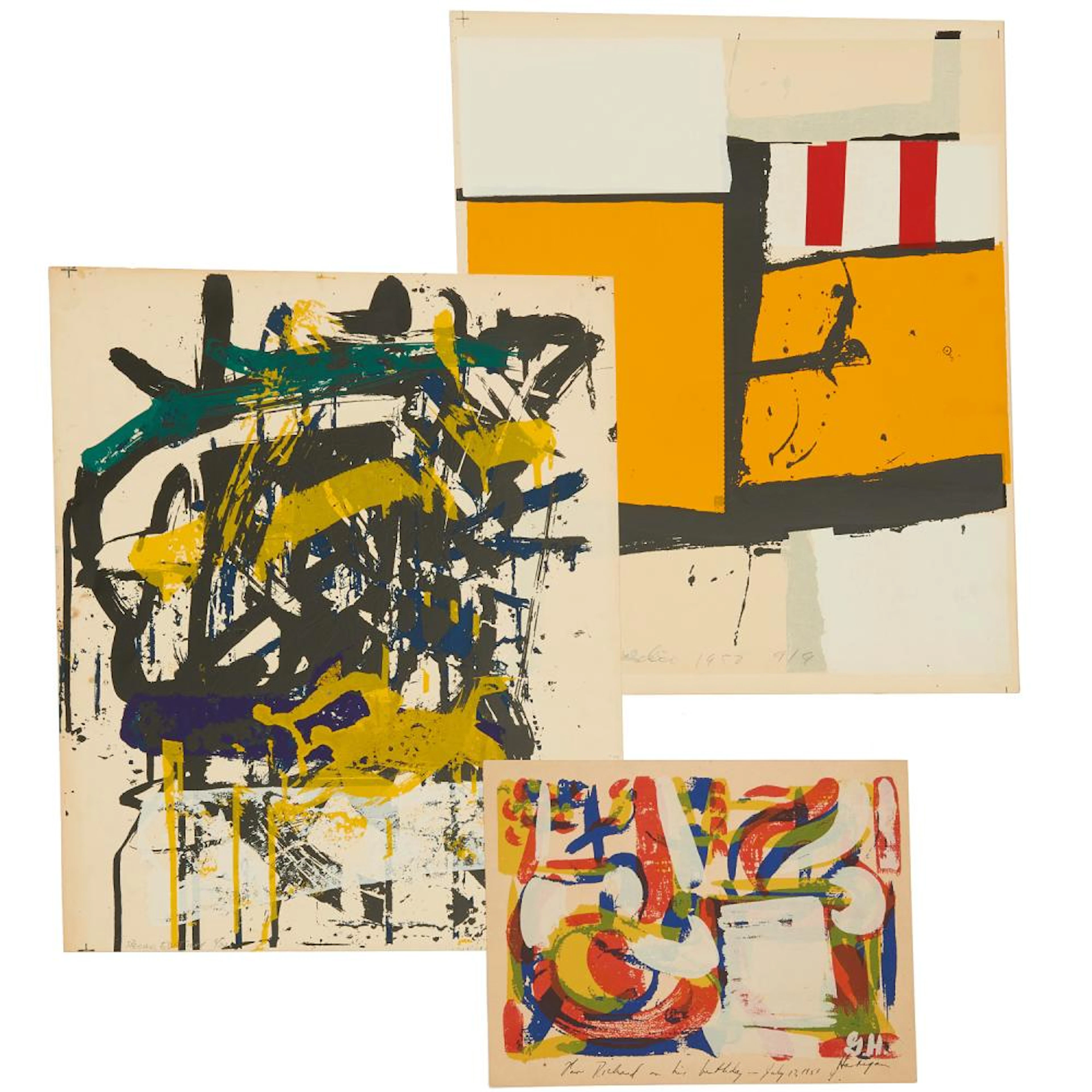 Hartigan, Goldberg, Leslie (3) signed screenprints