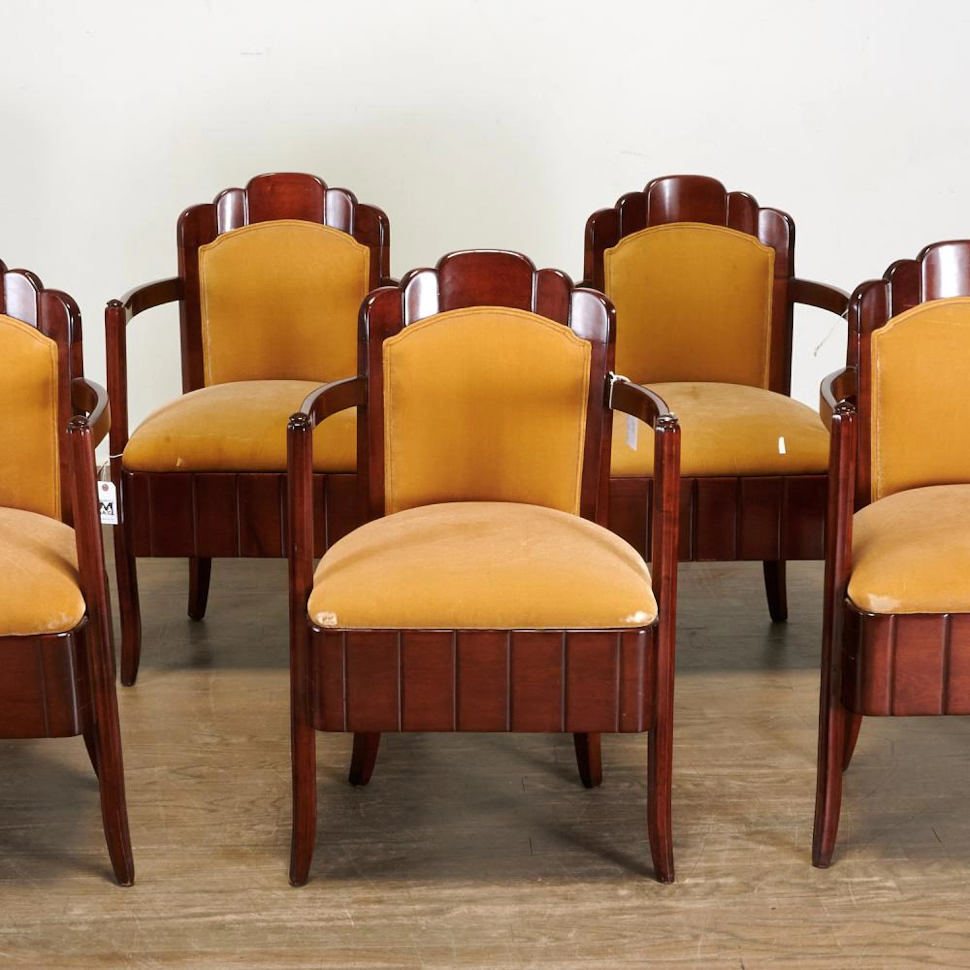 Pierre Patout, (6) armchairs, SS Ile de France