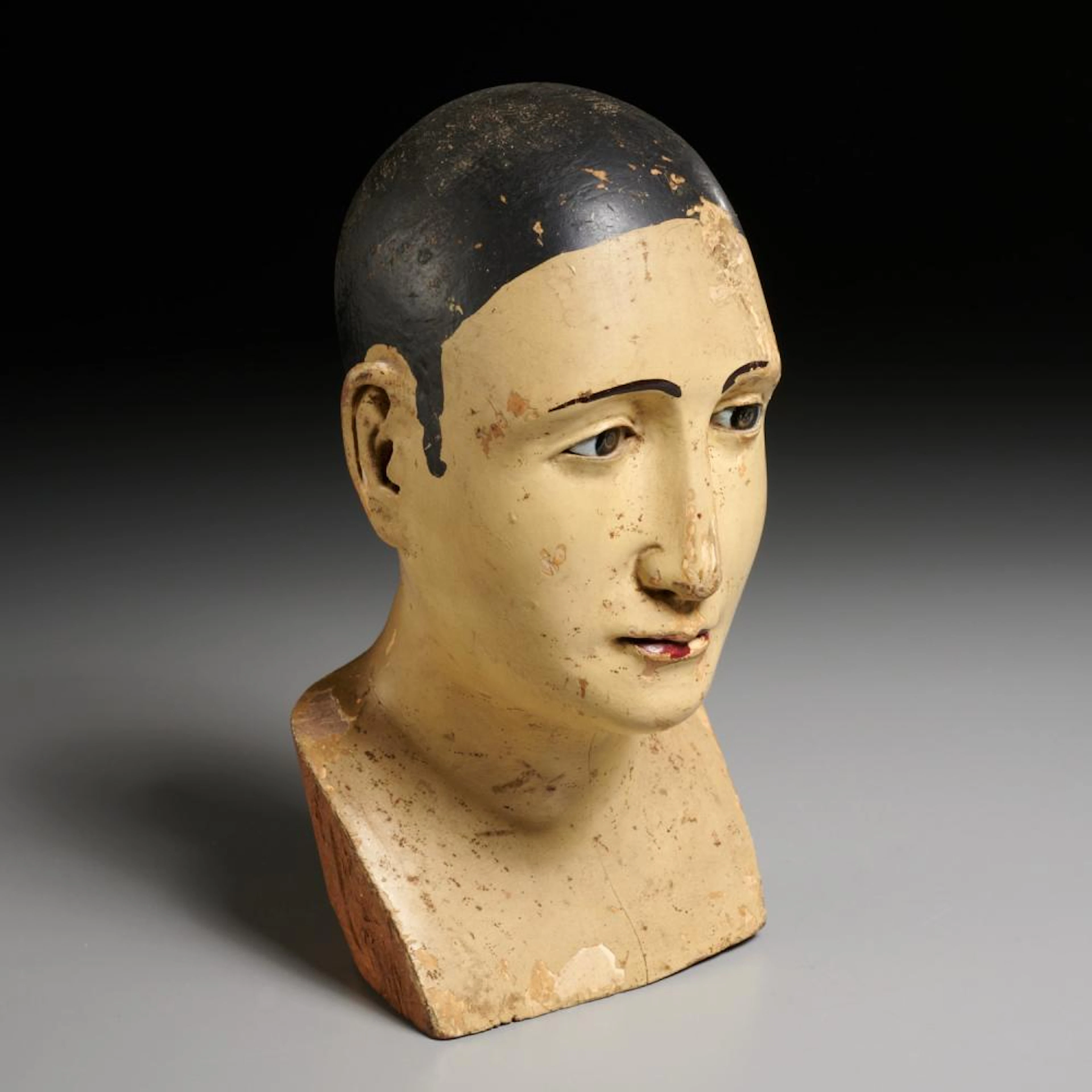 Antique Spanish Colonial carved Santo bust