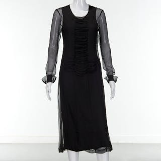 Dries Van Noten black silk dress