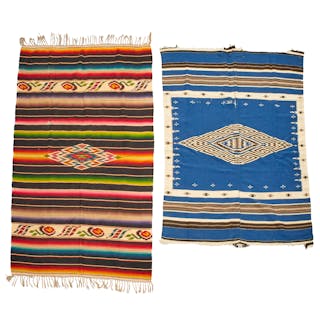 (2) Mexican Saltillo blankets