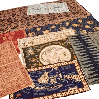 Nice group vintage Indonesian batik textiles