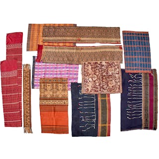 (11) vintage Southeast Asian textiles