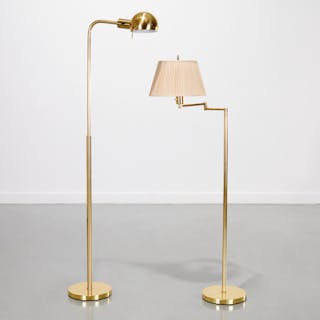 (2) Metalarte & Hansen brass floor lamps