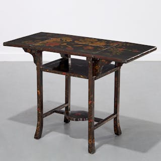 Chinese Export double drop leaf work table