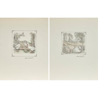 Maurice Sendak, (2) signed Little Bear prints