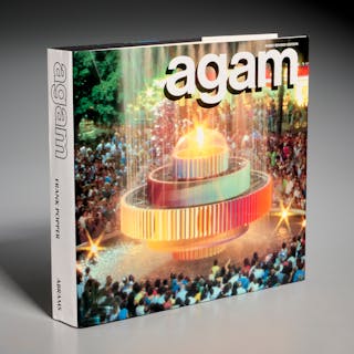 Yaacov Agam, signed book with drawing