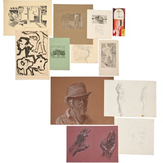 Philip Pearlstein (circle), (12) drawings & prints