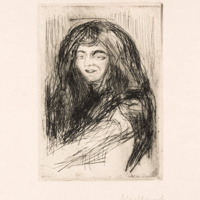 Laughing Woman with Her Hair Down Munch, Edvard(18631944) Barnebys