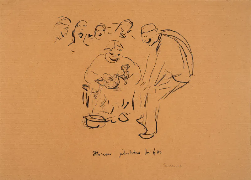 Molbo Story: Plucking the Hen (1938(?)) - Munch, Edvard(1863-1944 ...