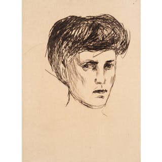 Head of a Woman (1907) - Munch, Edvard(1863-1944)