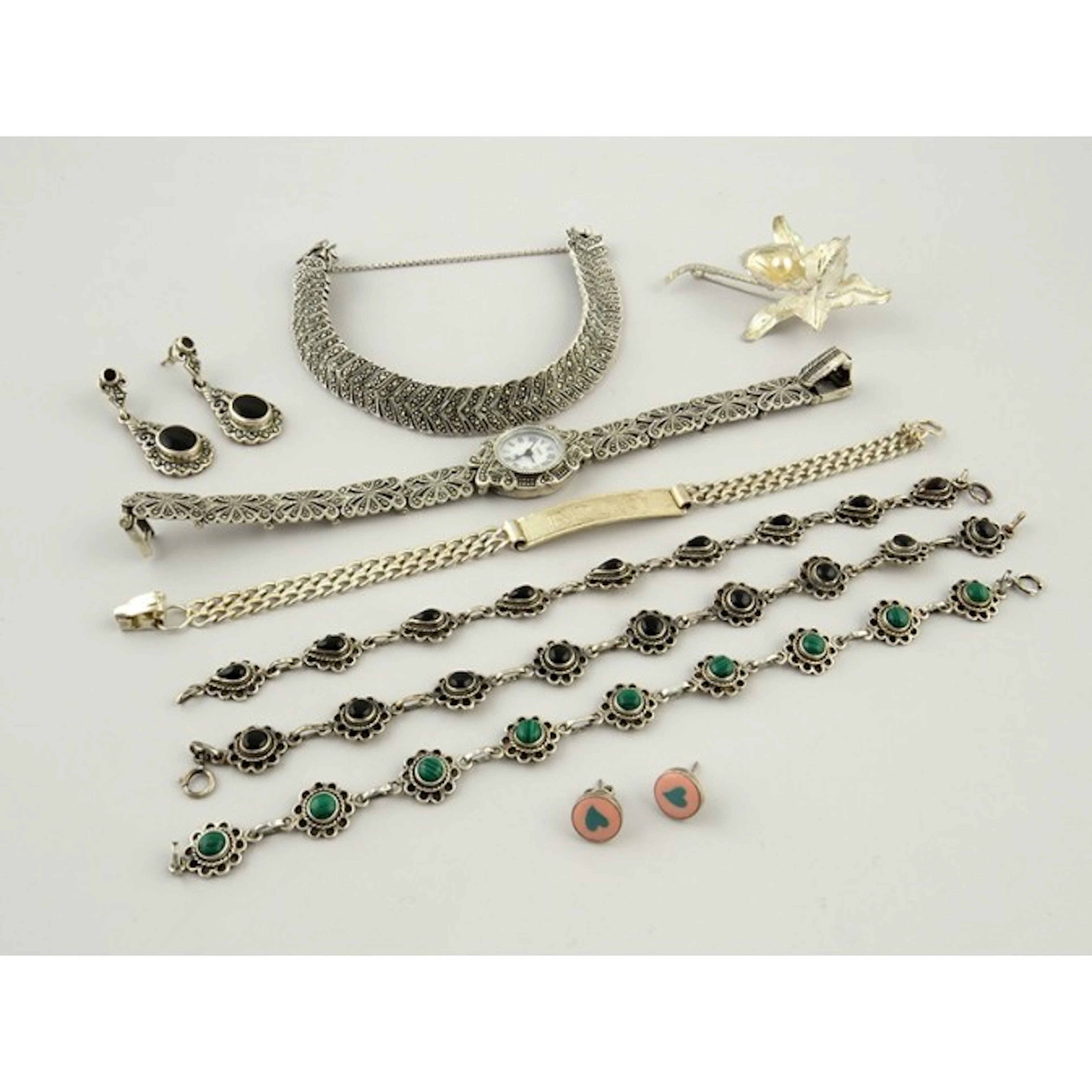 TRES PULSERAS REALIZADAS EN PLATA