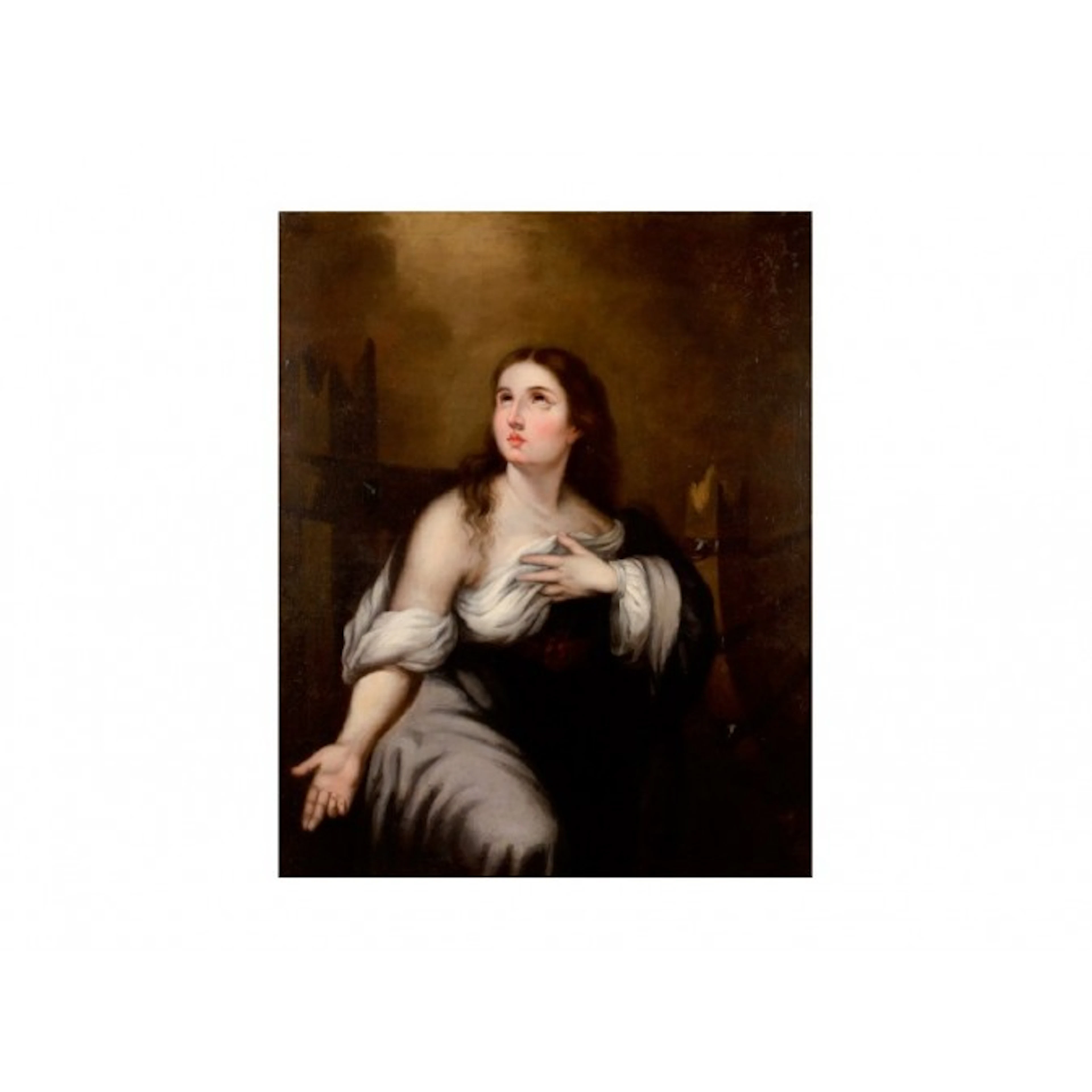 SIGUIENDO MODELOS DE MURILLO, SIGLO XIX - SANTA CATALINA