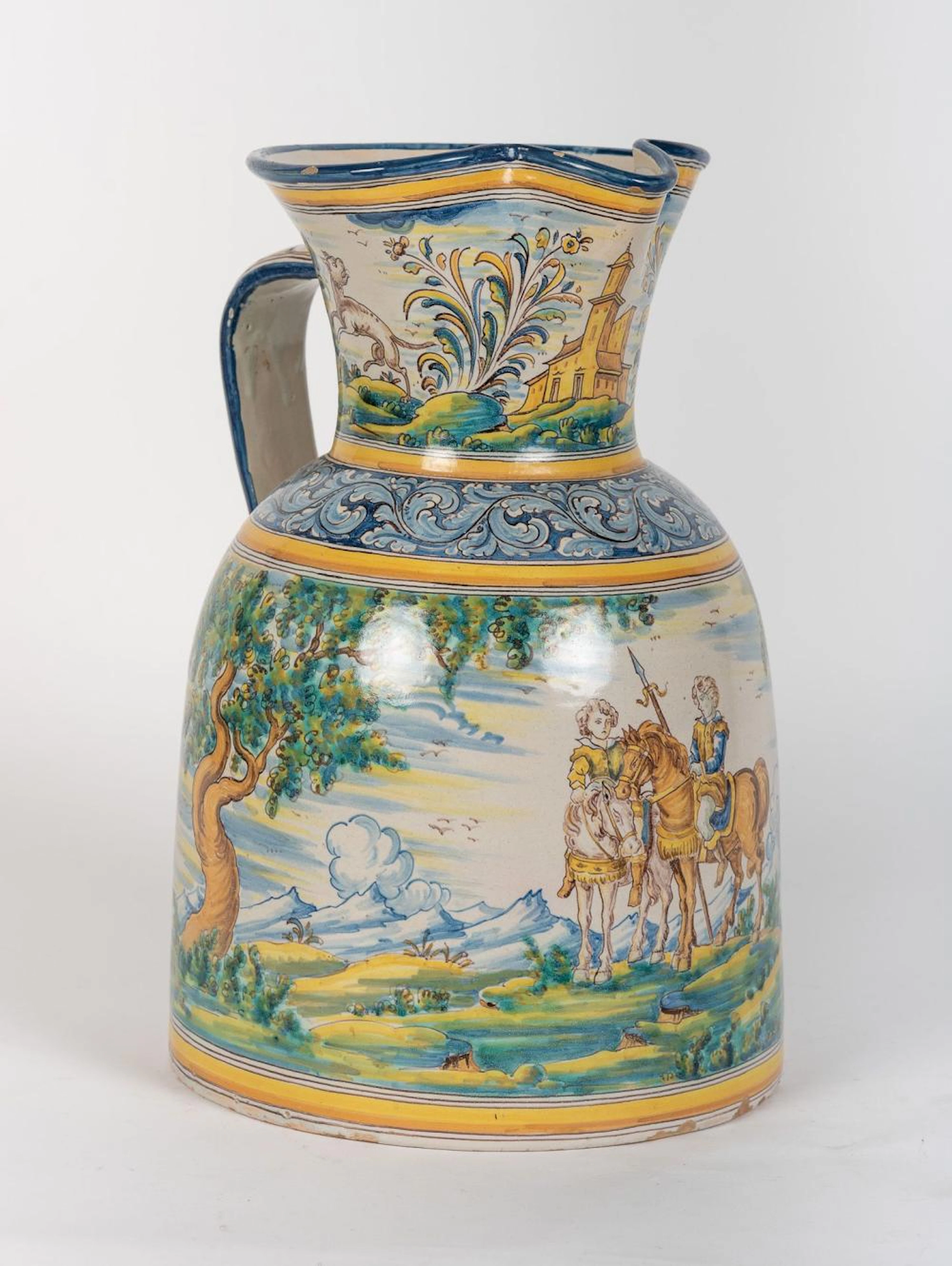Gran jarrón realizado en cerámica de Talavera manufactura de Ruiz de Luna.