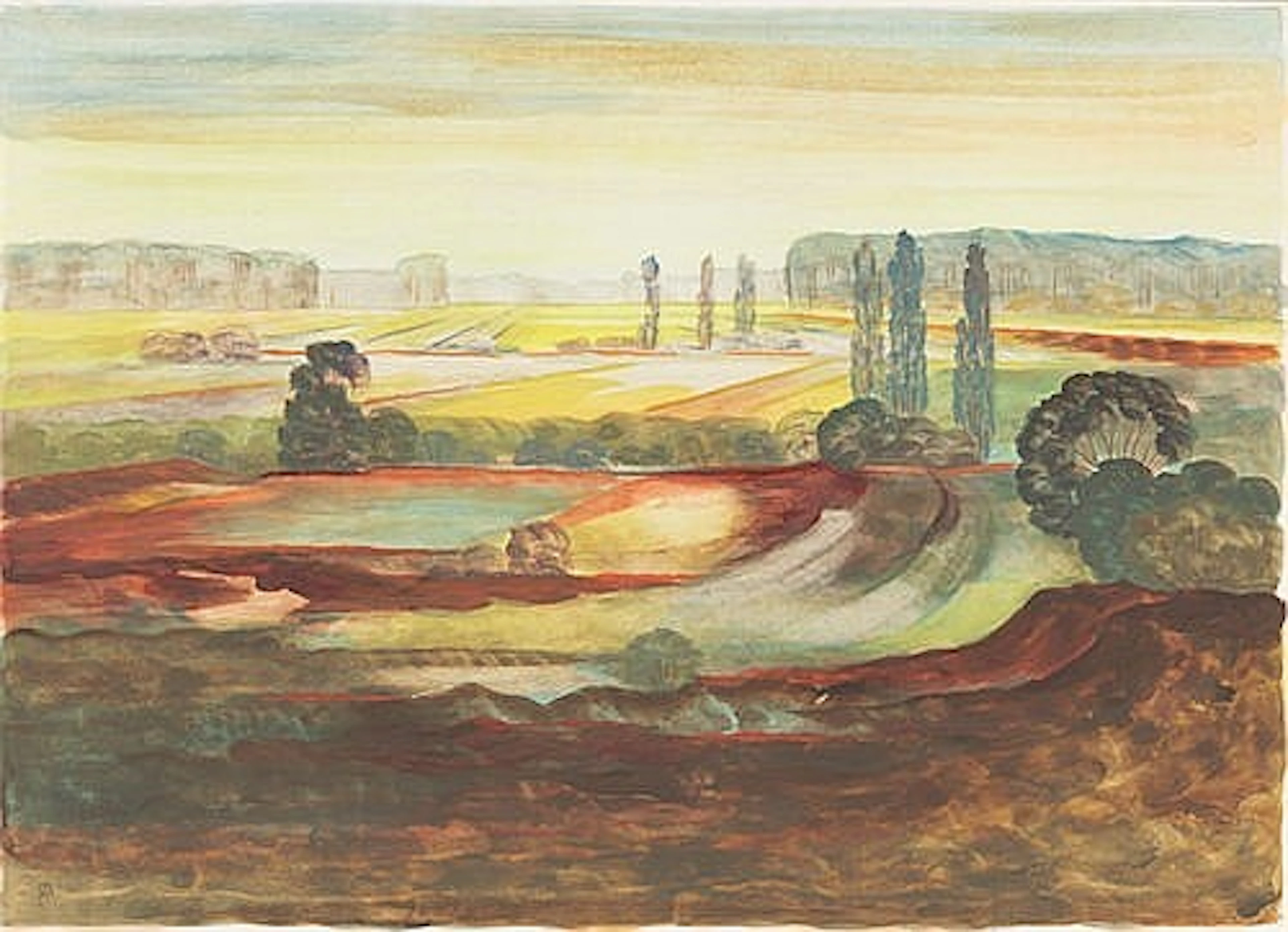 Christian Arnold - Landschaft mit Feldern