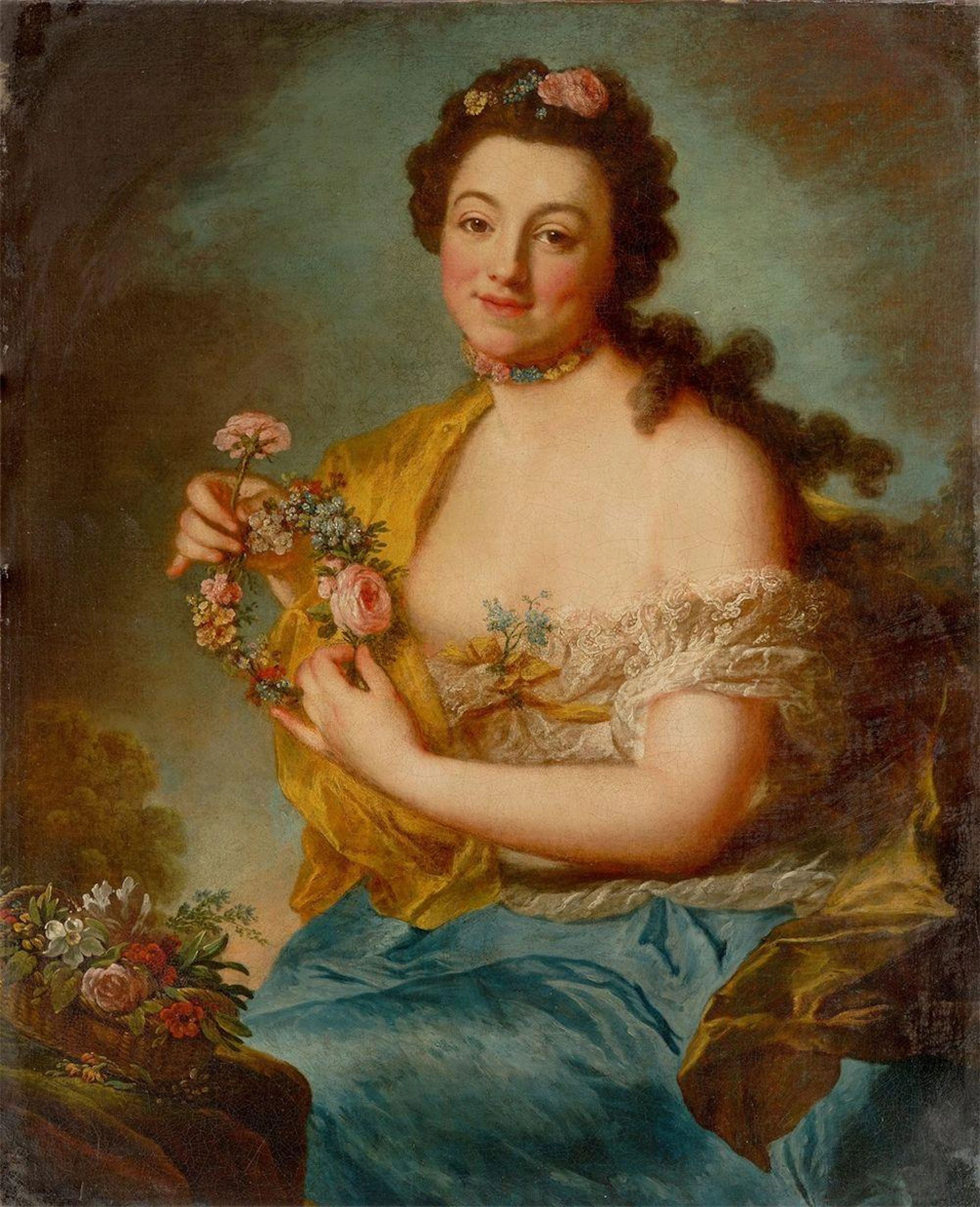 Anna Dorothea Therbusch - Self portrait as flora