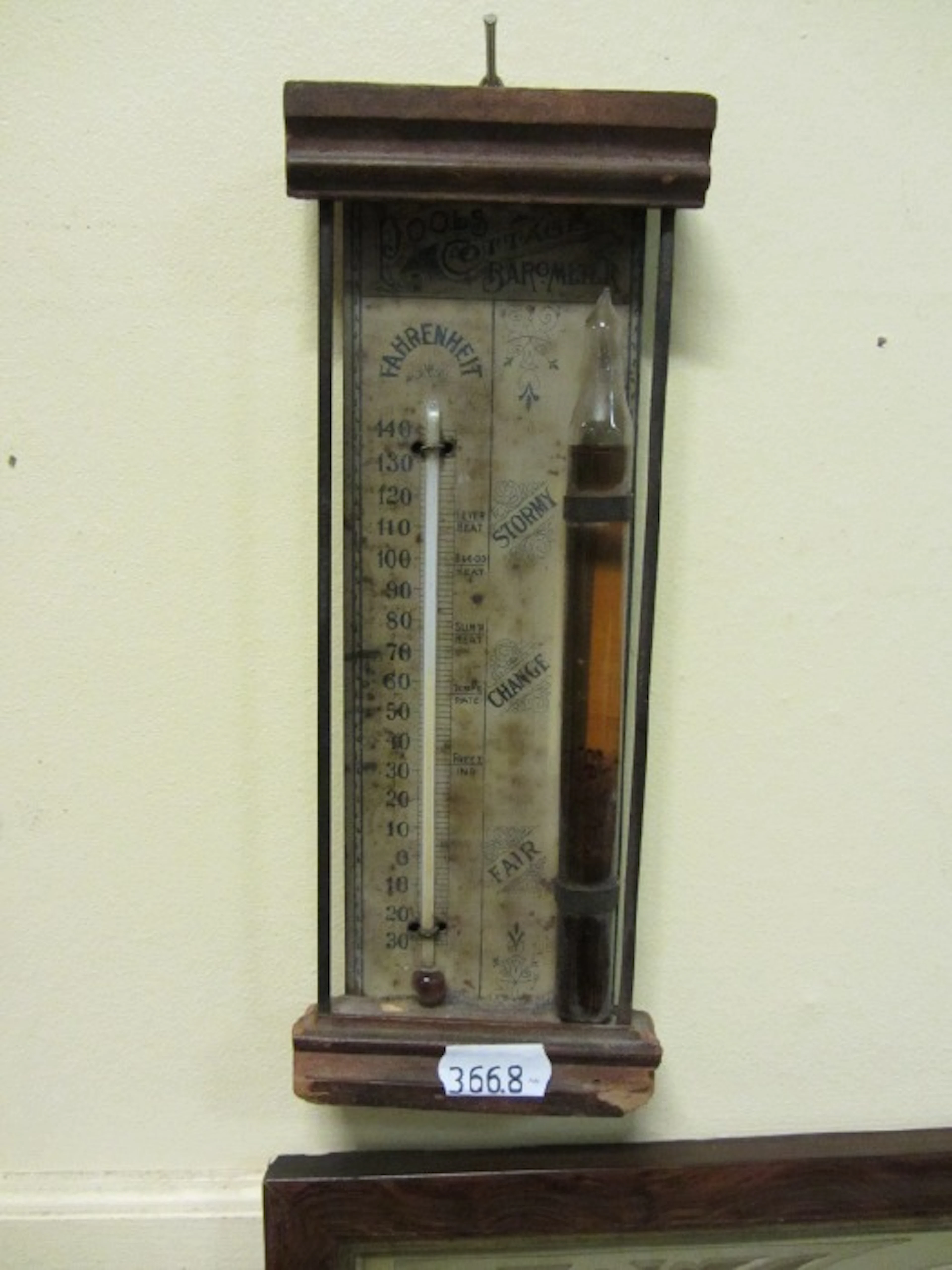 Antik termometer/barometer