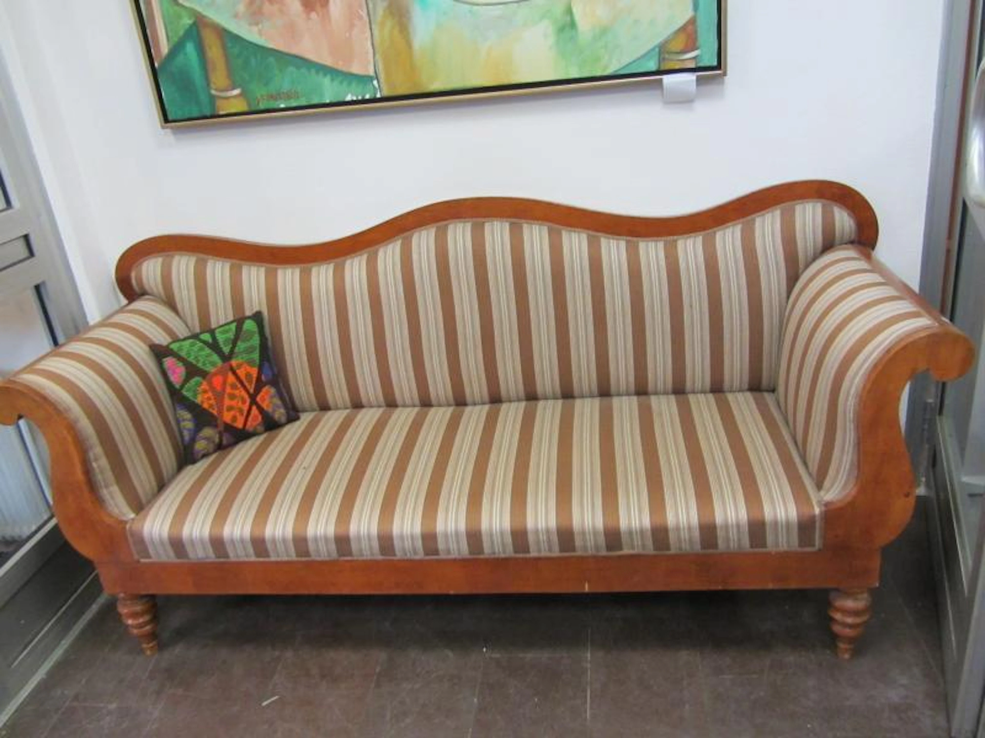 Antik KJ-sofa i björk, l-210 cm