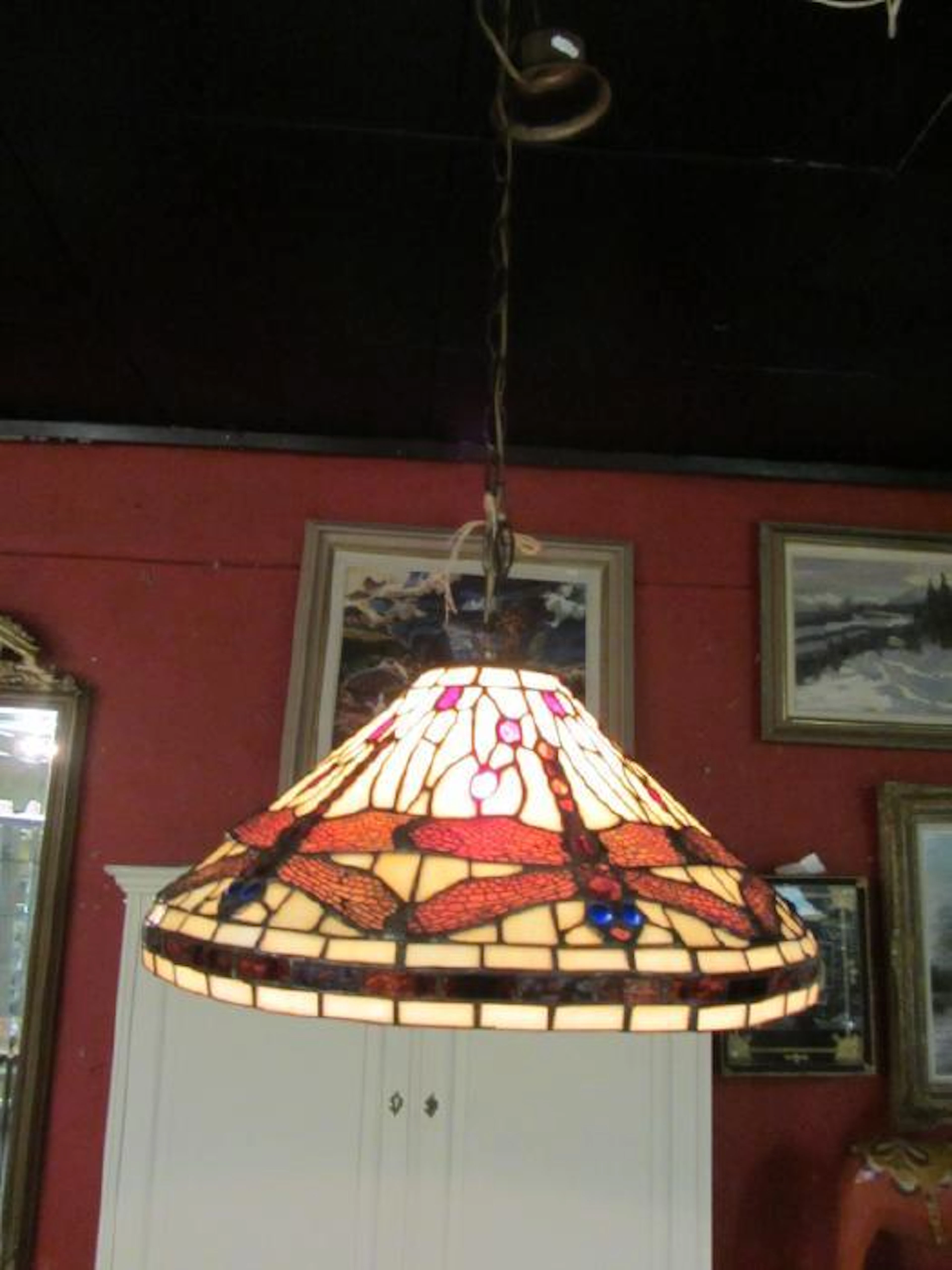 Tiffanylampa sländor d-47 cm USA