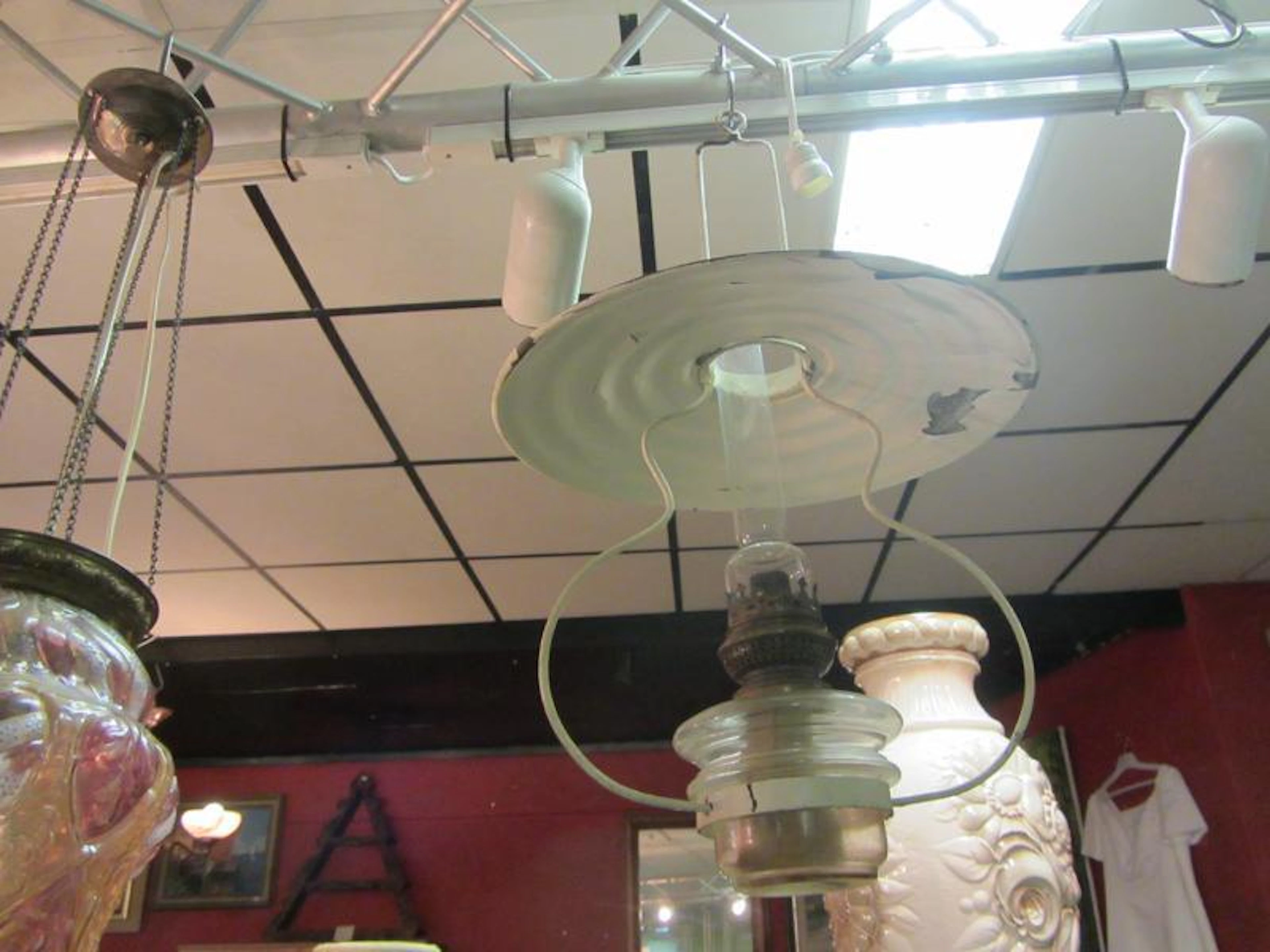 Antik takfotogen lampa