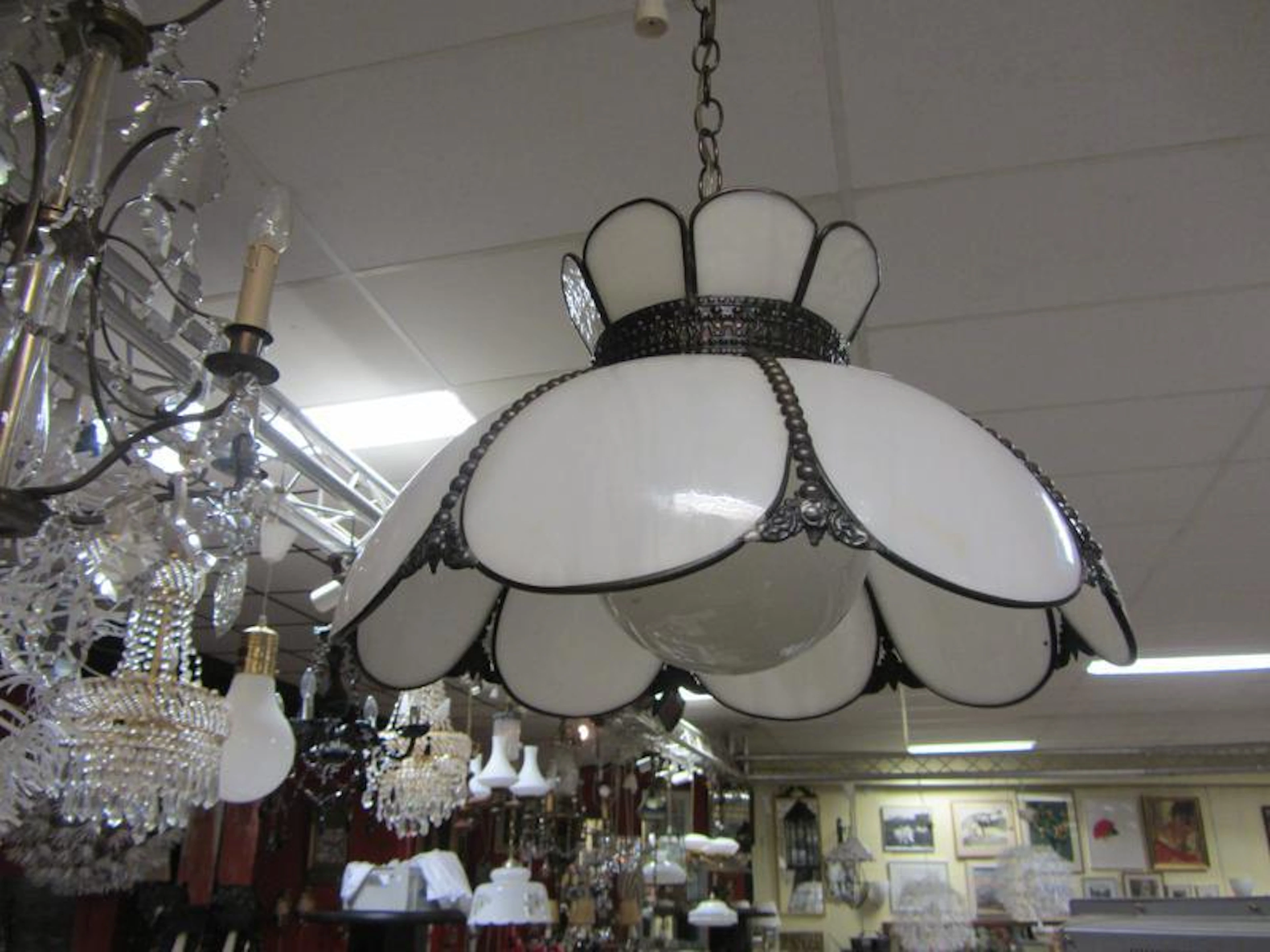 Tiffanylampa m invändig bulb/glaskupa