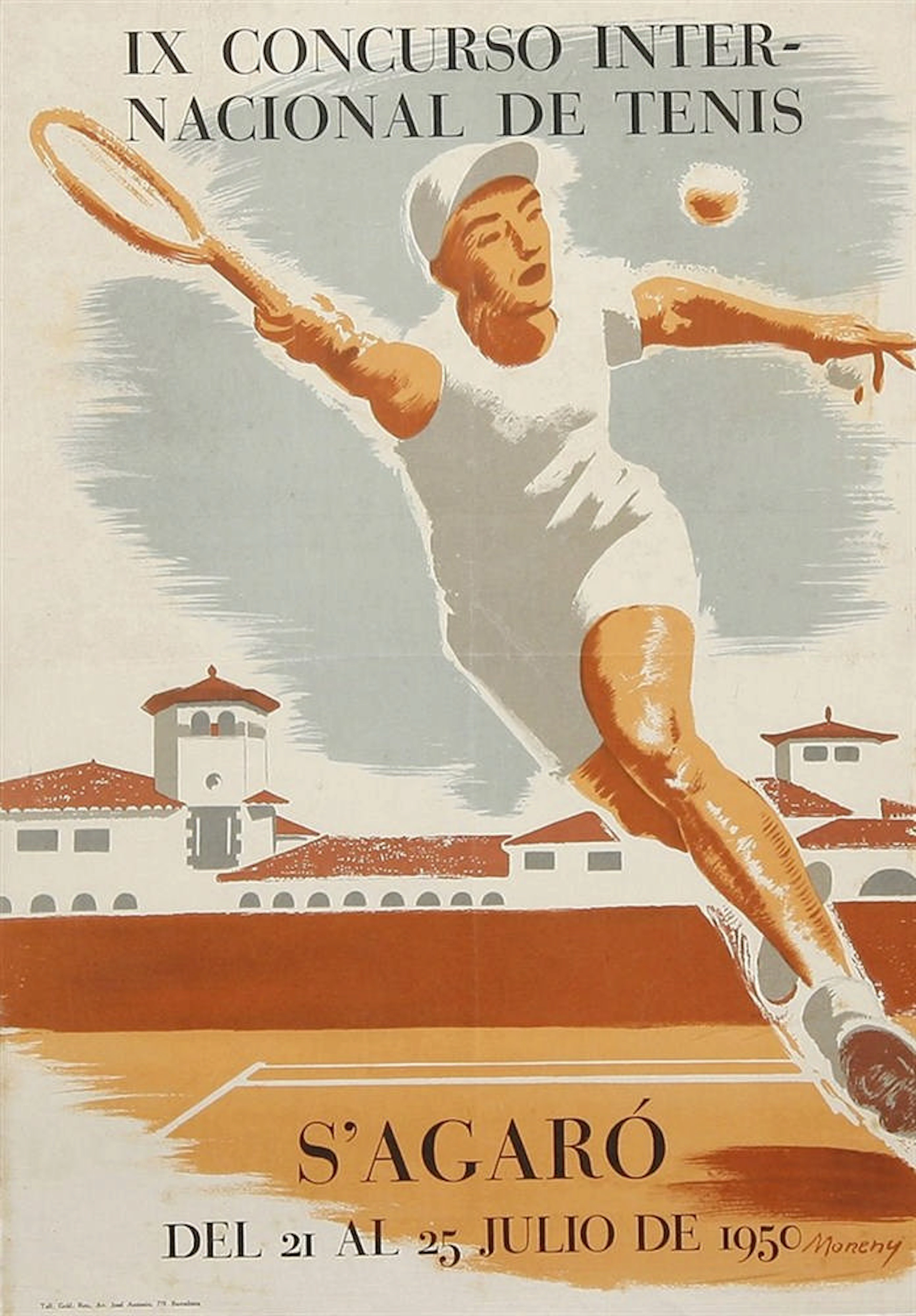 1950. CARTEL: (DEPORTES). MONENY: IX CONCURSO INTERNACIONAL DE TENIS