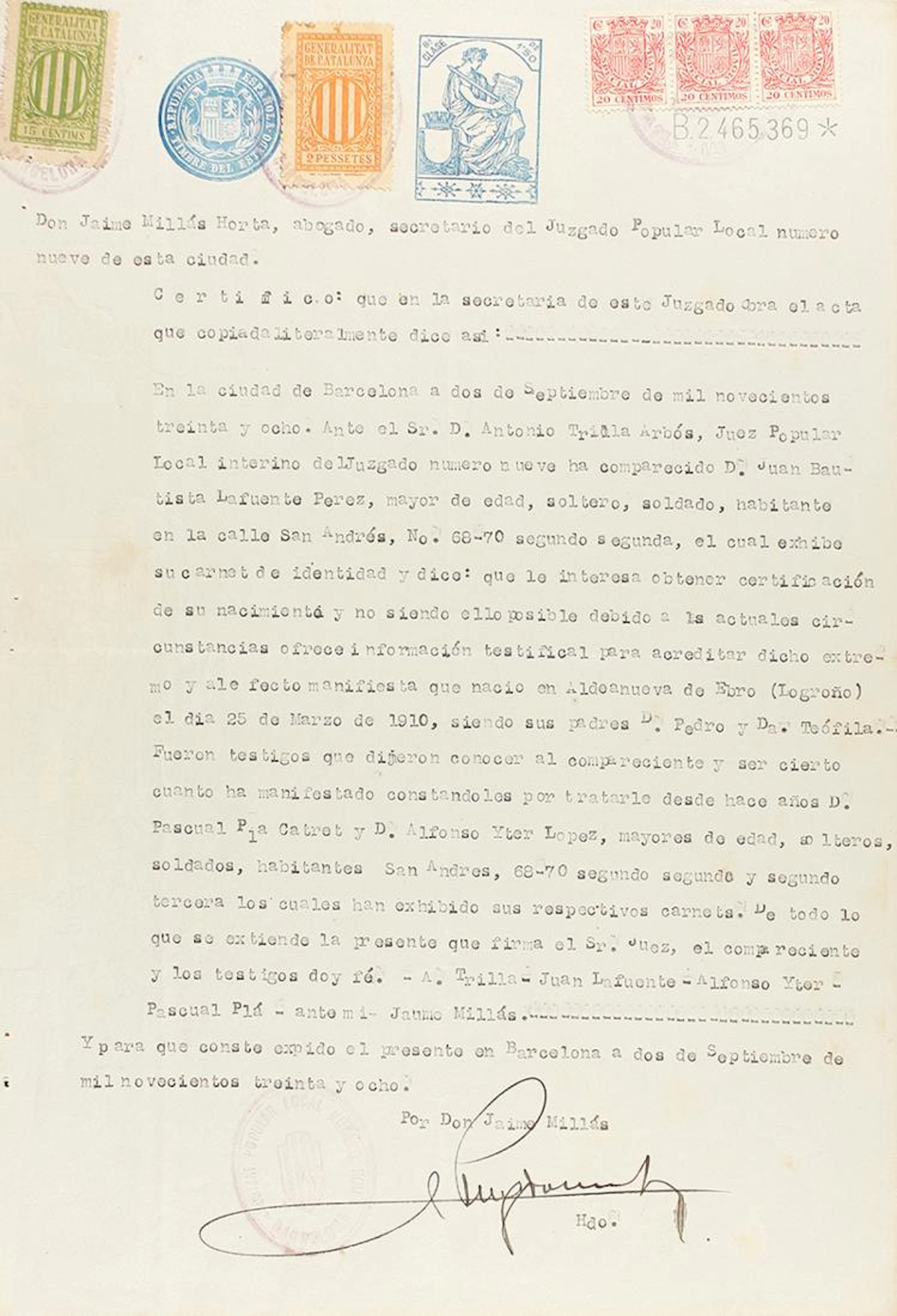 1938. FOLLETO: (GUERRA CIVIL). LOTE DE CONJUNTO: DOCUMENTACI