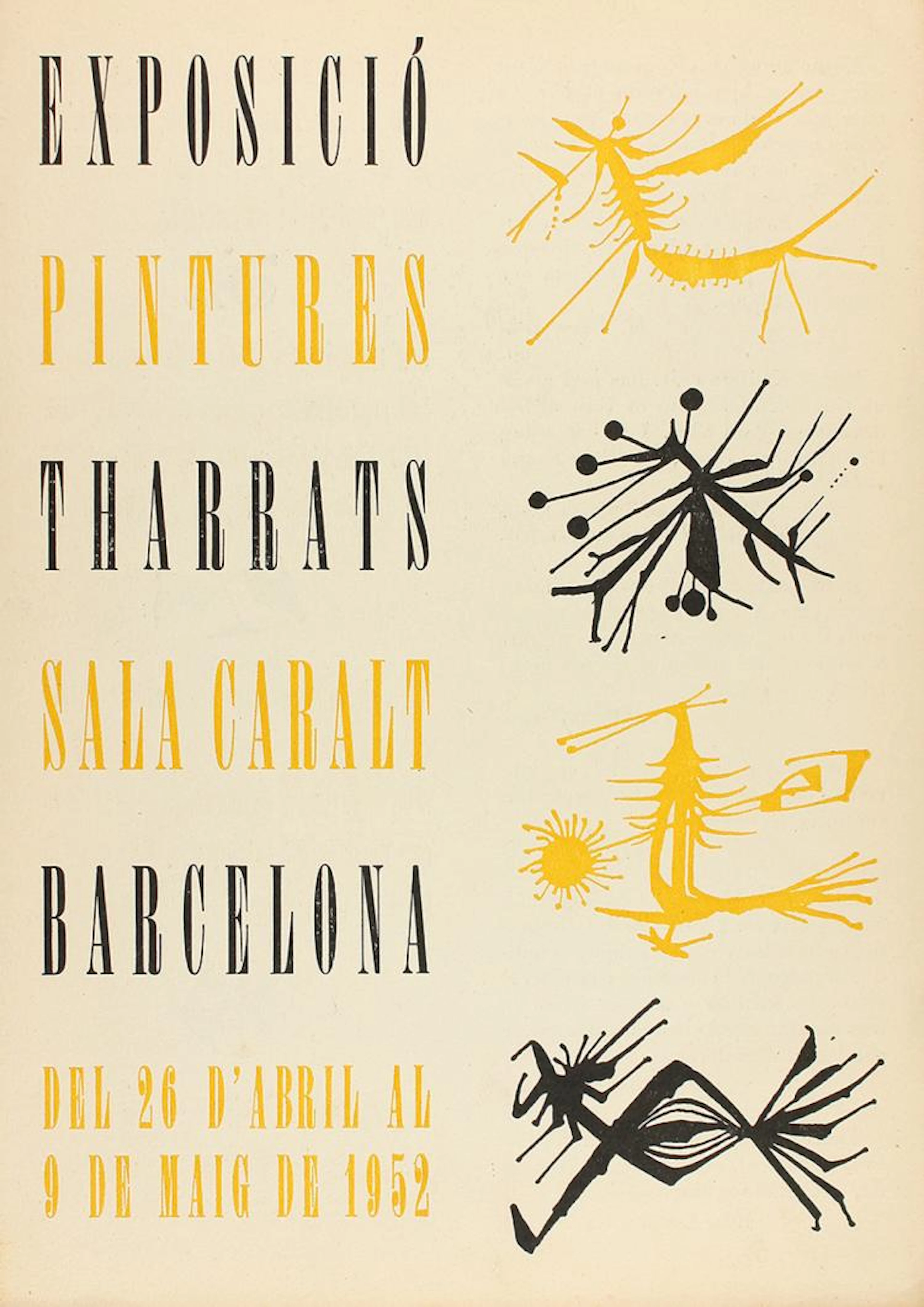 1952. FOLLETO: (DAU AL SET-CATÁLOGO). THARRATS: EXPOSICIÓ PI