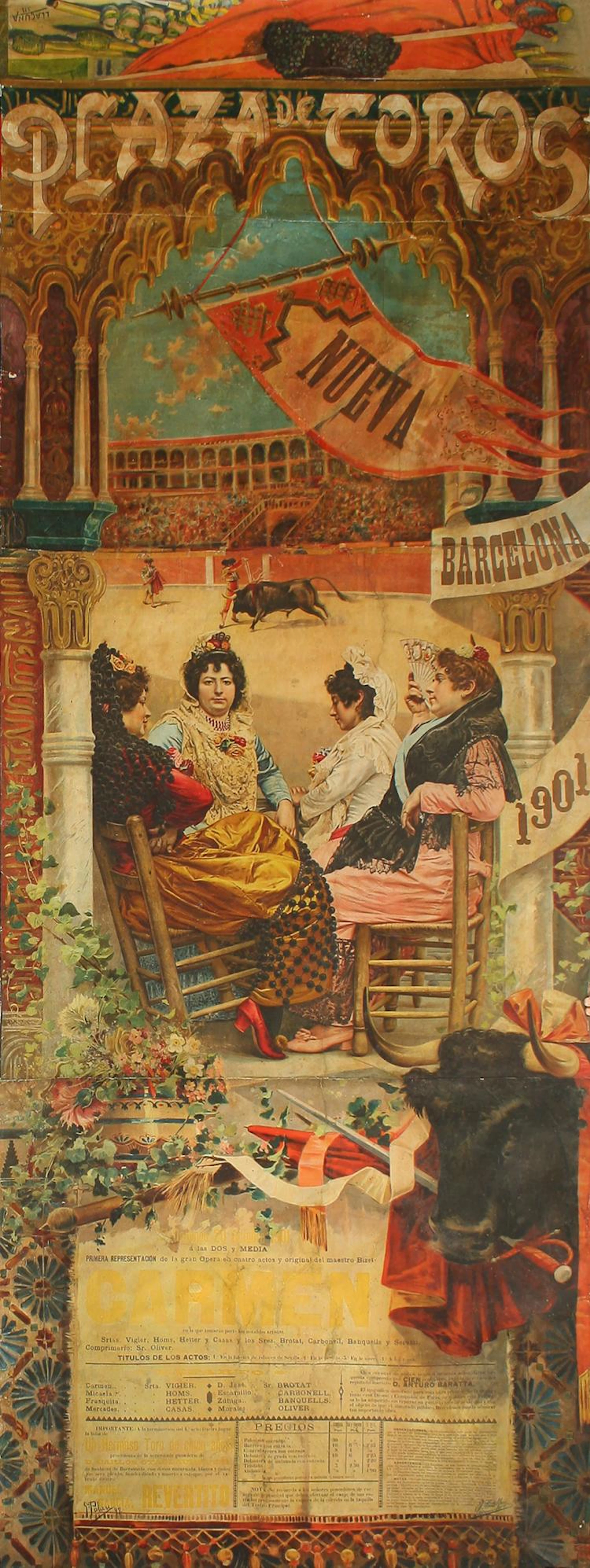 1901. CARTEL: (TAUROMAQUIA). PALAU (DIBUJANTE), G. y J. ESTE