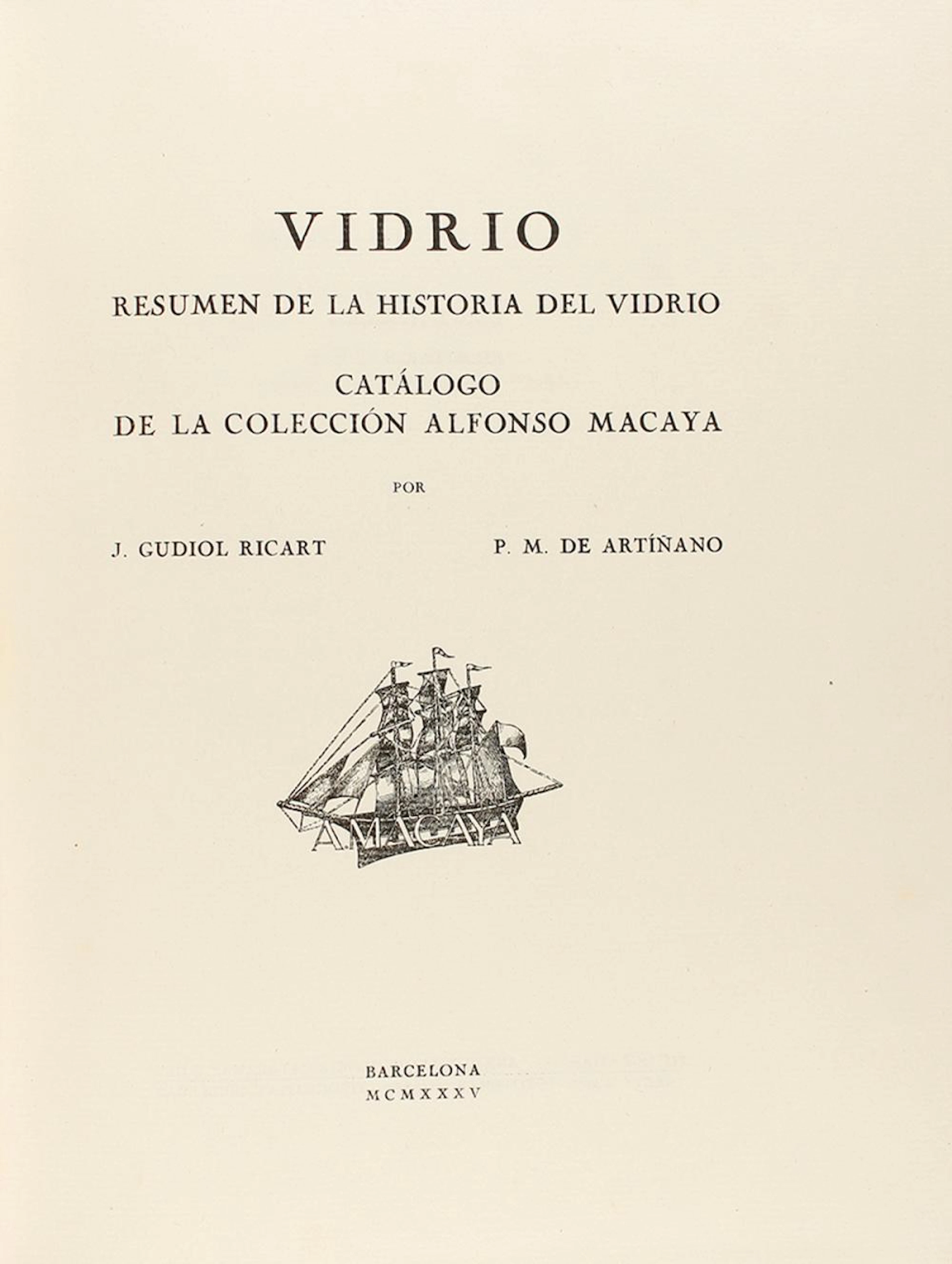 1935. LIBRO: (ARTE). RICART, GUDIOL y ARTÍÑANO, P. M. DE: VI