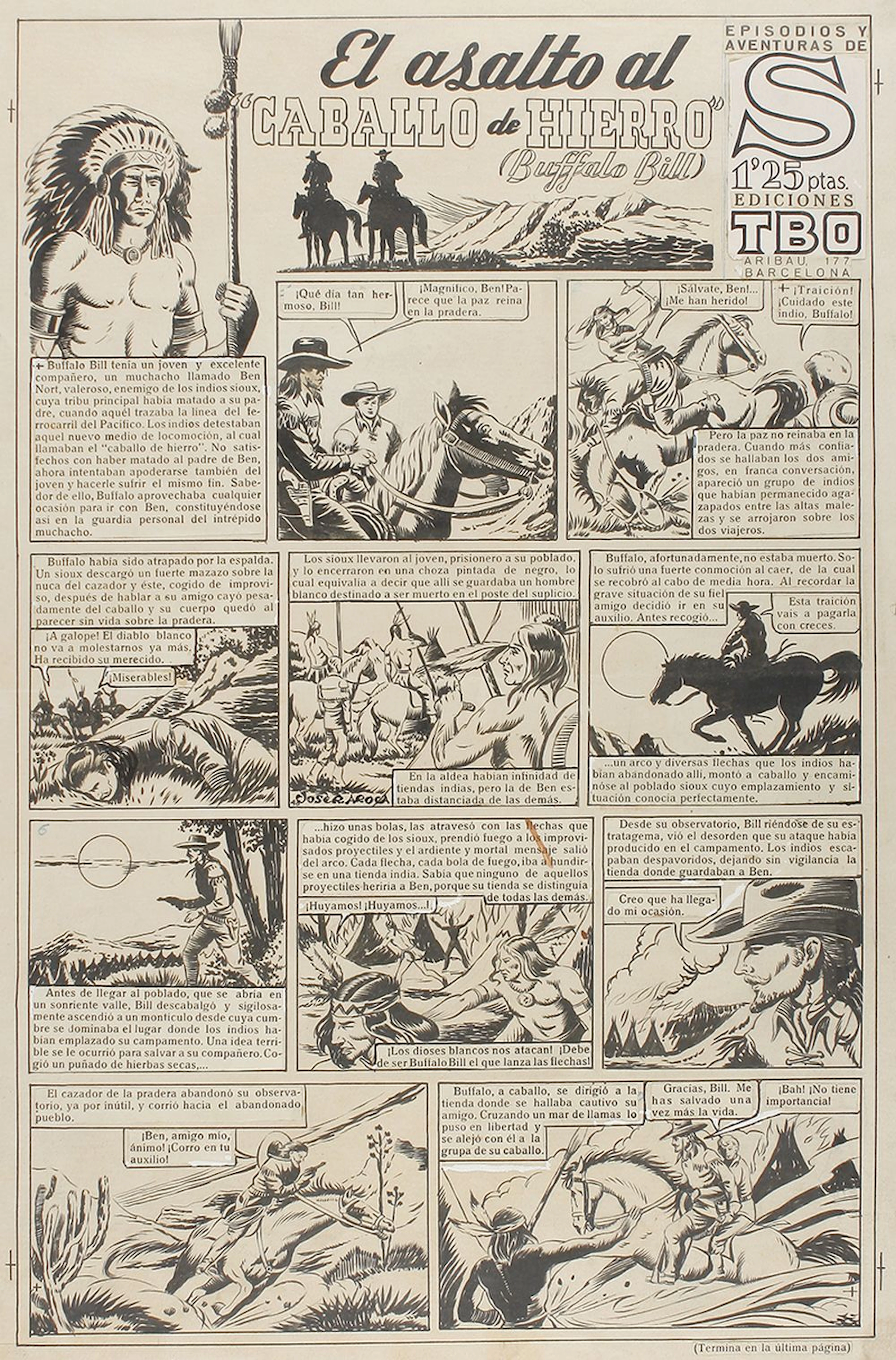 1946 ORIGINAL ARTÍSTICO:(CÓMIC) .BUIGAS: B