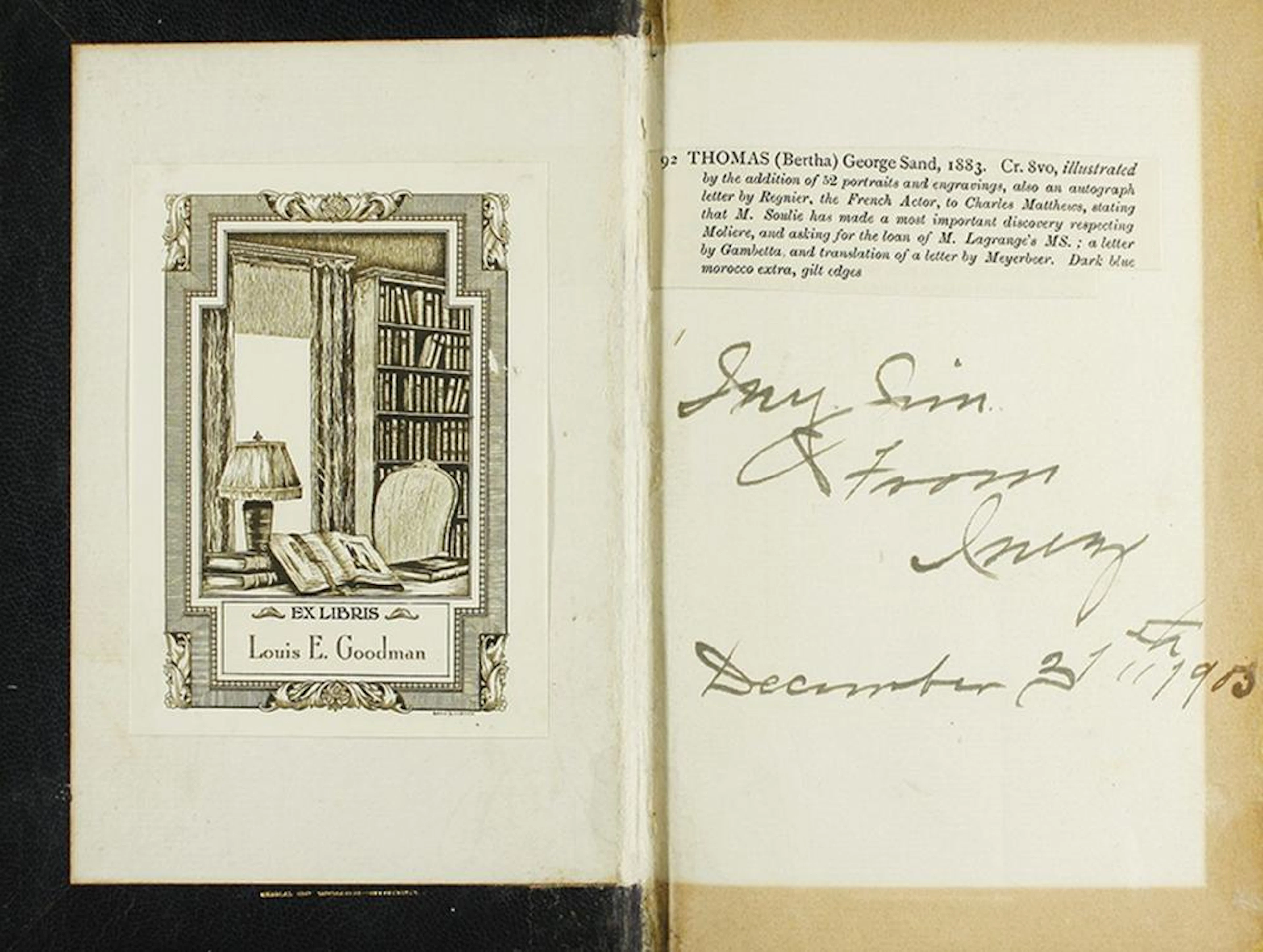 1883 LIBRO:(LITERATURA-CARTAS AUTÓGRAFAS) .THOMA