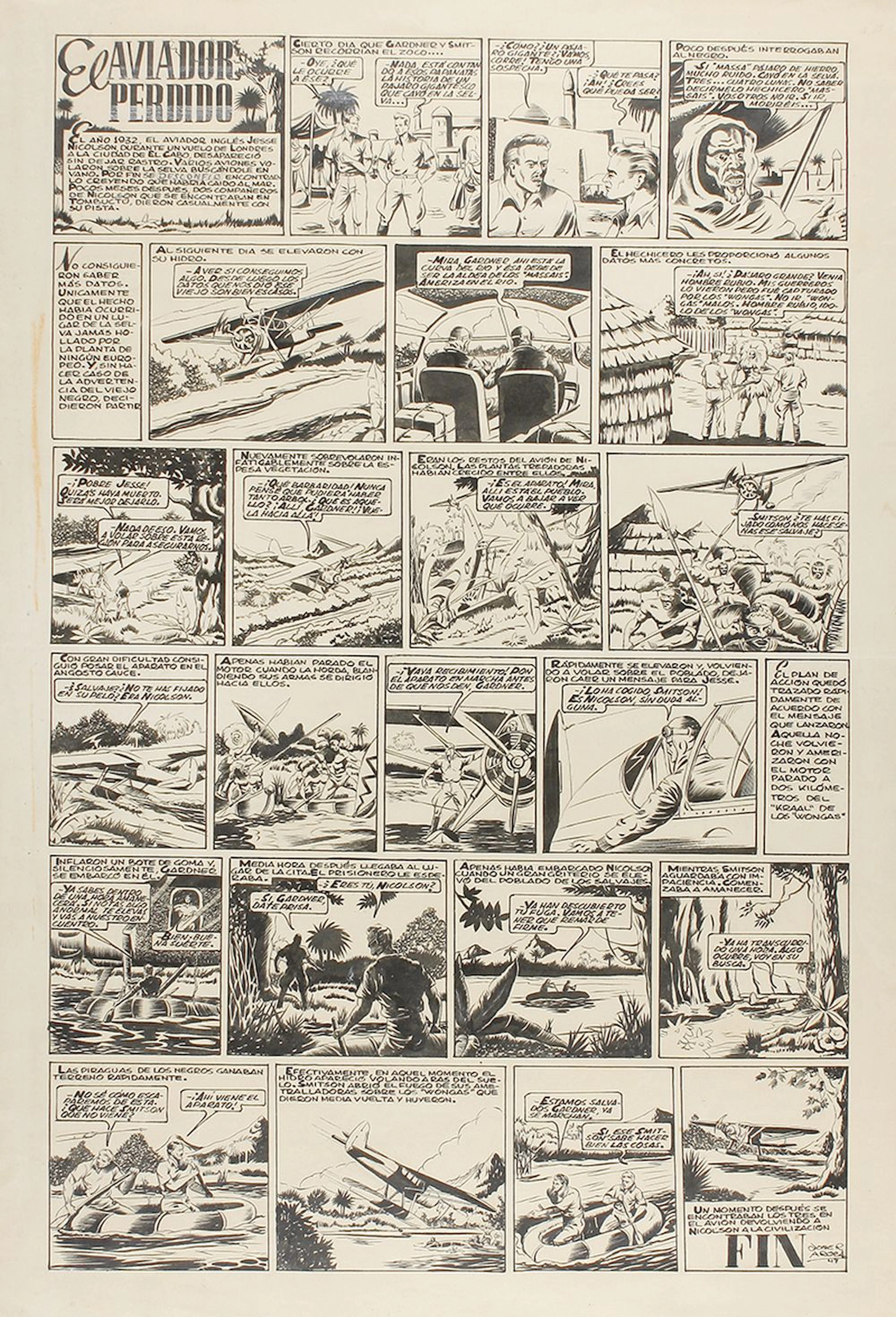 1946 ORIGINAL ARTÍSTICO:(CÓMIC) .BUIGAS: B