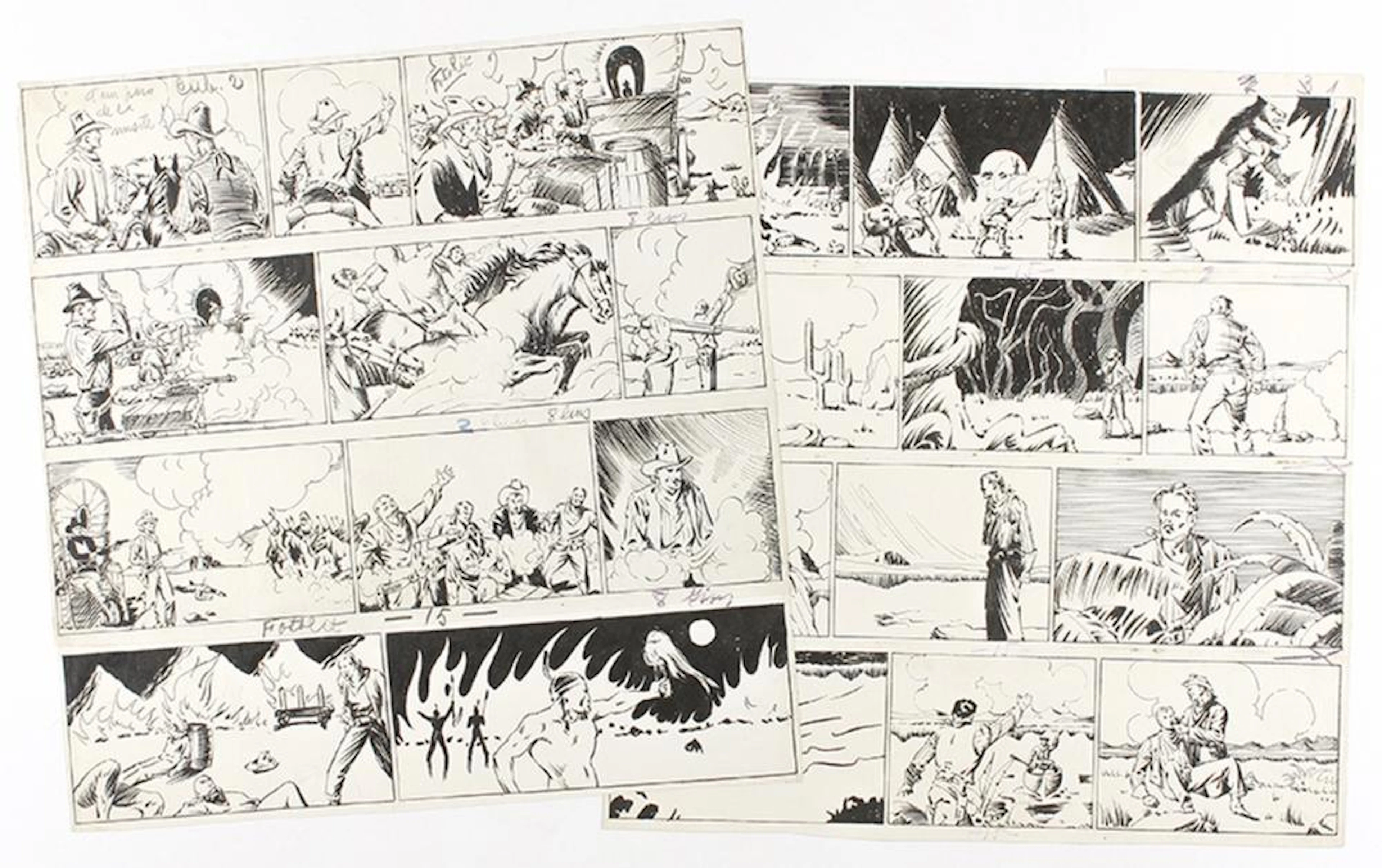 1946. ORIGINAL ARTÍSTICO: (CÓMIC). COLORÍN. Grafidea, 1946. Arte original.