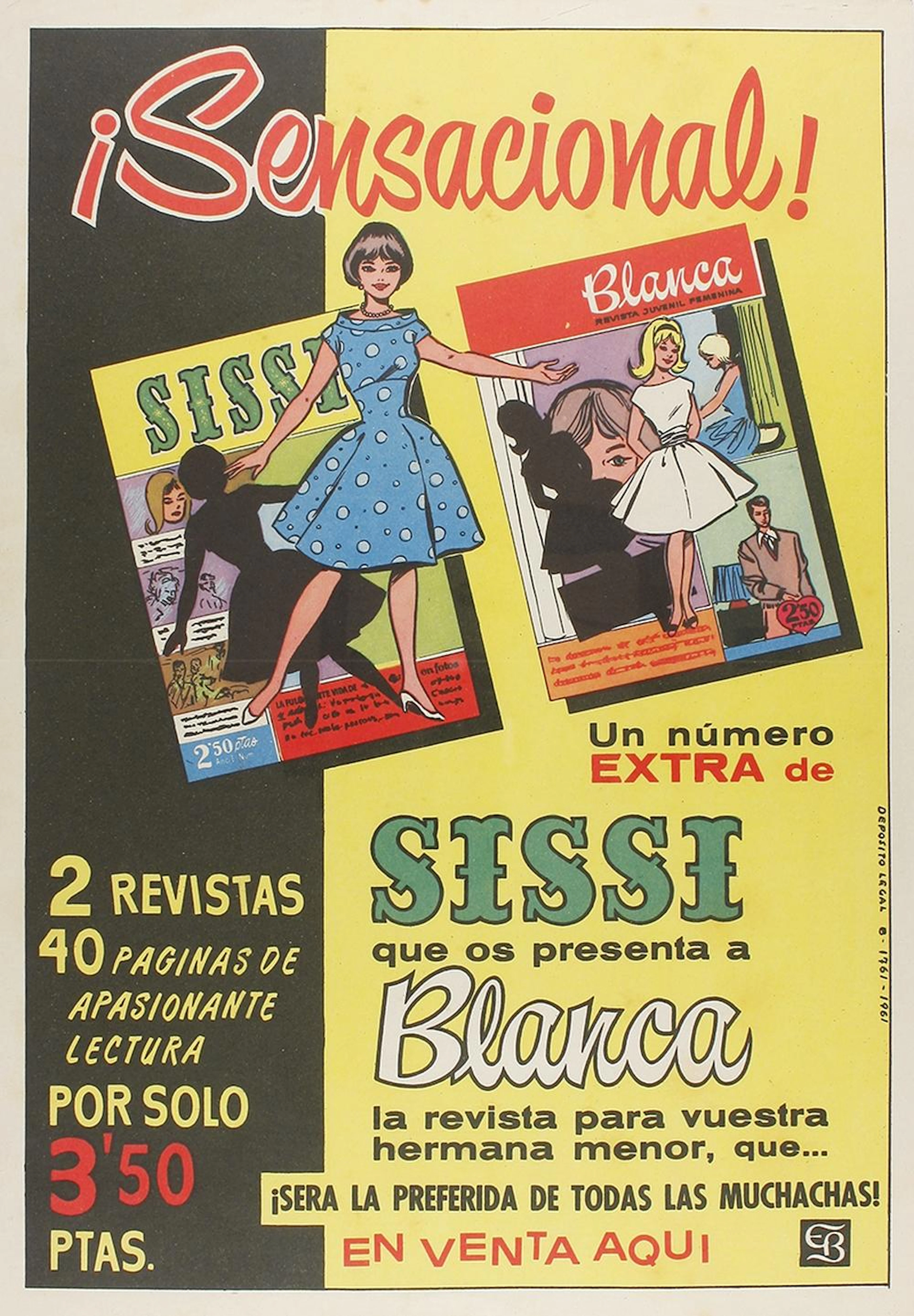 1960-1961. CARTEL: (CÓMIC). PUBLICACIONES BRUGUERA. 3 carteles diferent