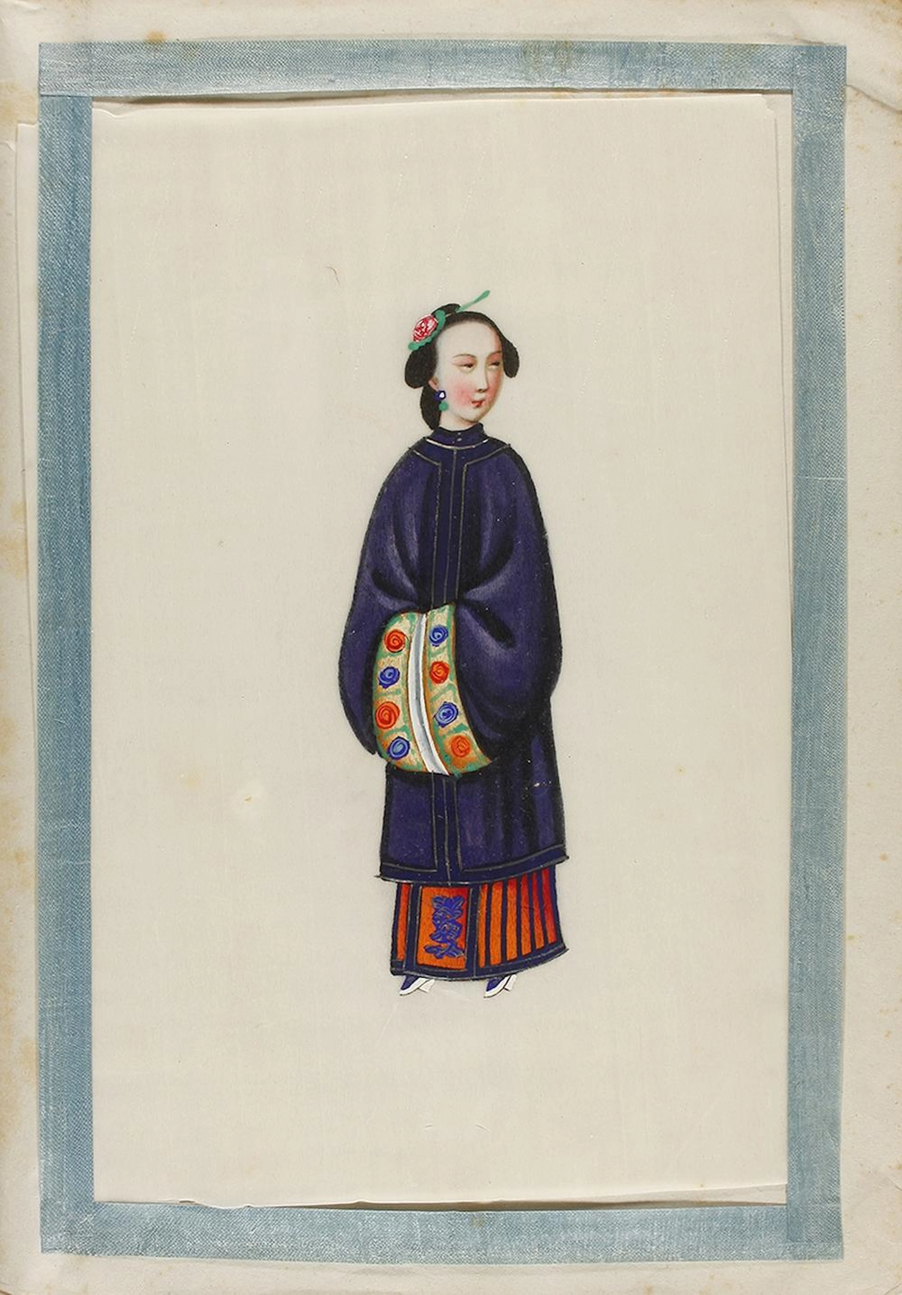 1850 ca. ORIGINAL ARTÍSTICO: (ARTE CHINO). CUADERNO CON 12 ORIGINALES CHINO
