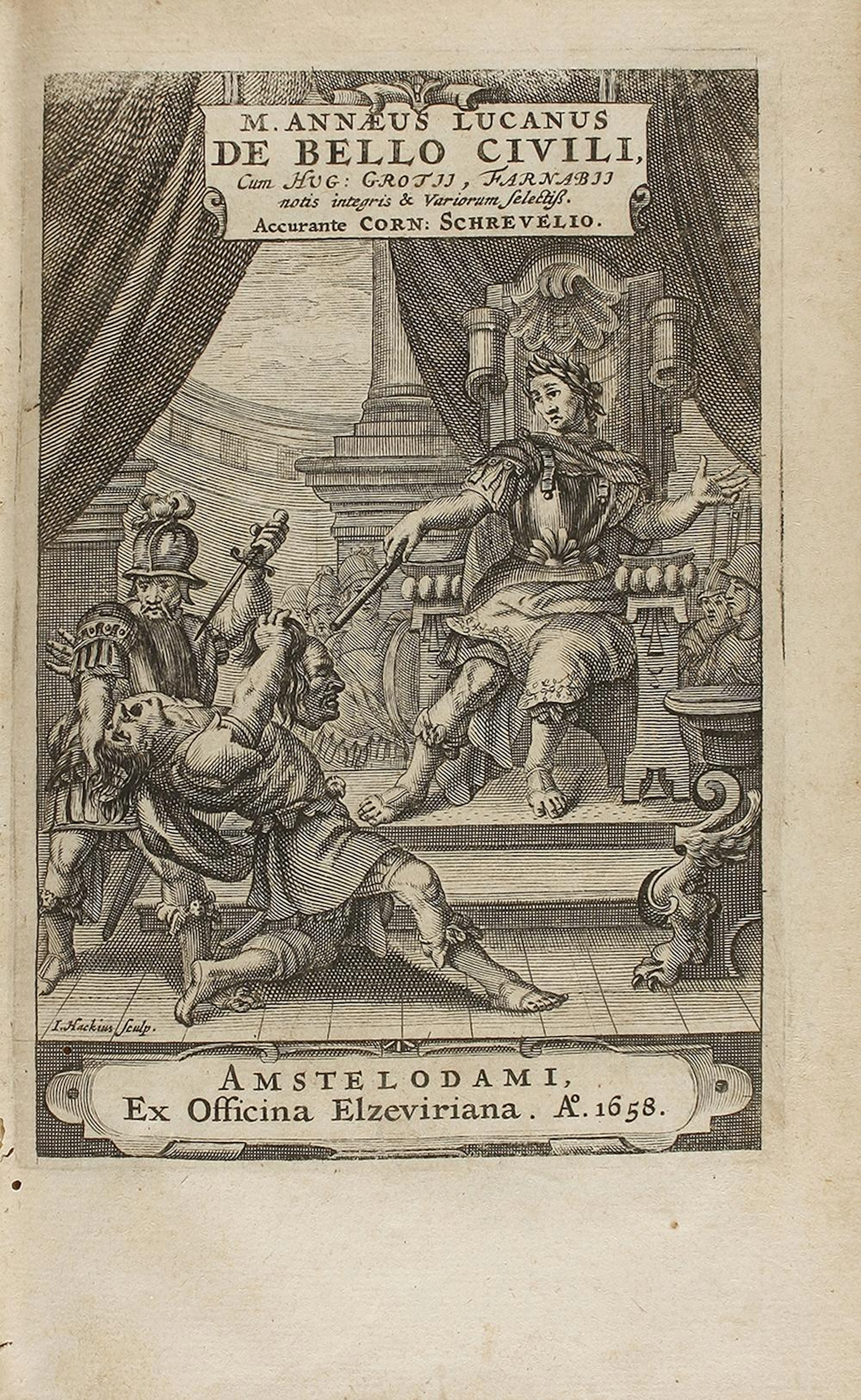 1658. LIBRO: (HISTORIA ANTIGUA). LUCANUS, M. ANNAE?