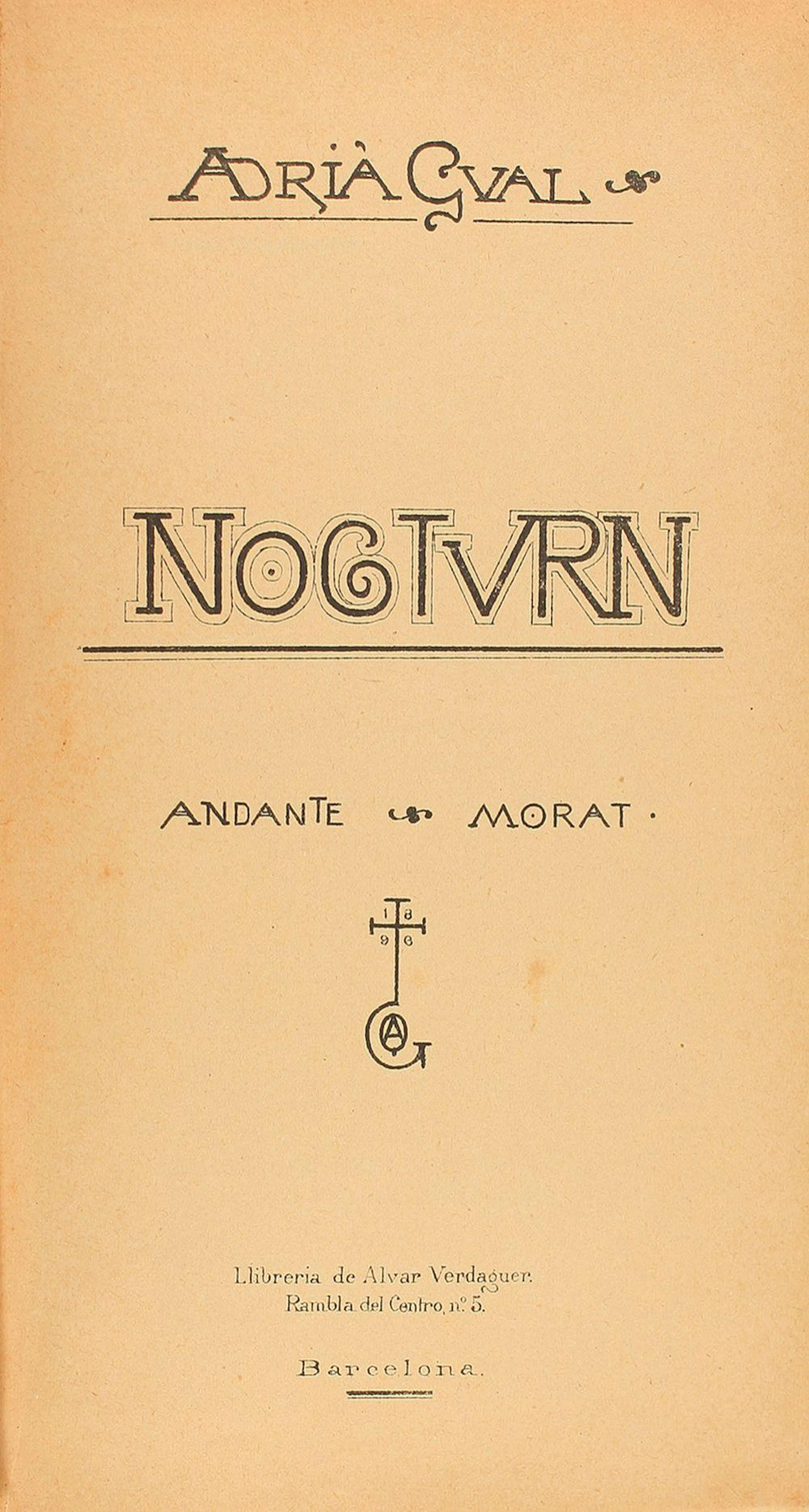 [1896]. LIBRO: (LITERATURA CATALANA)